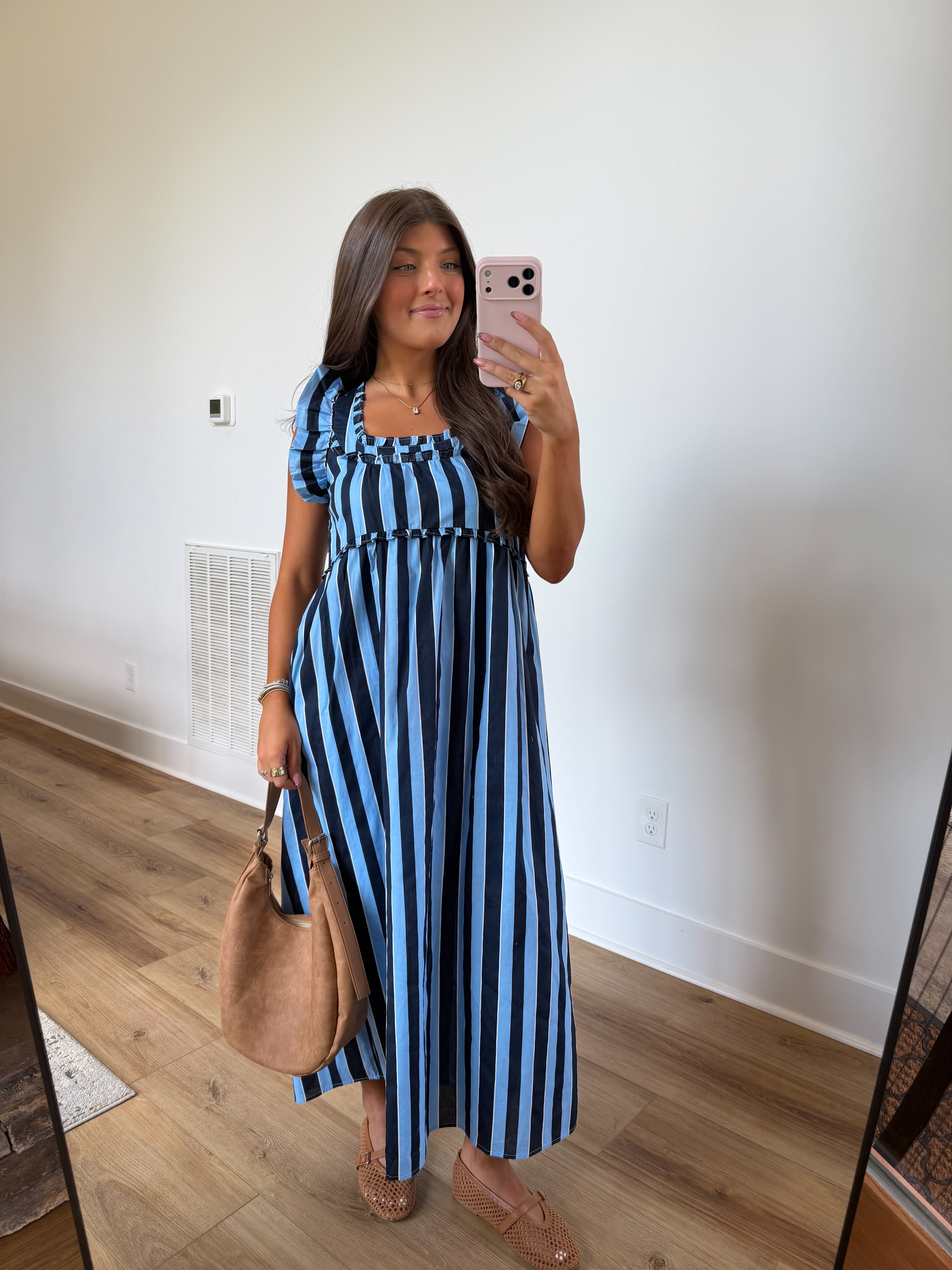 Navy Ridge Stripe Maxi
