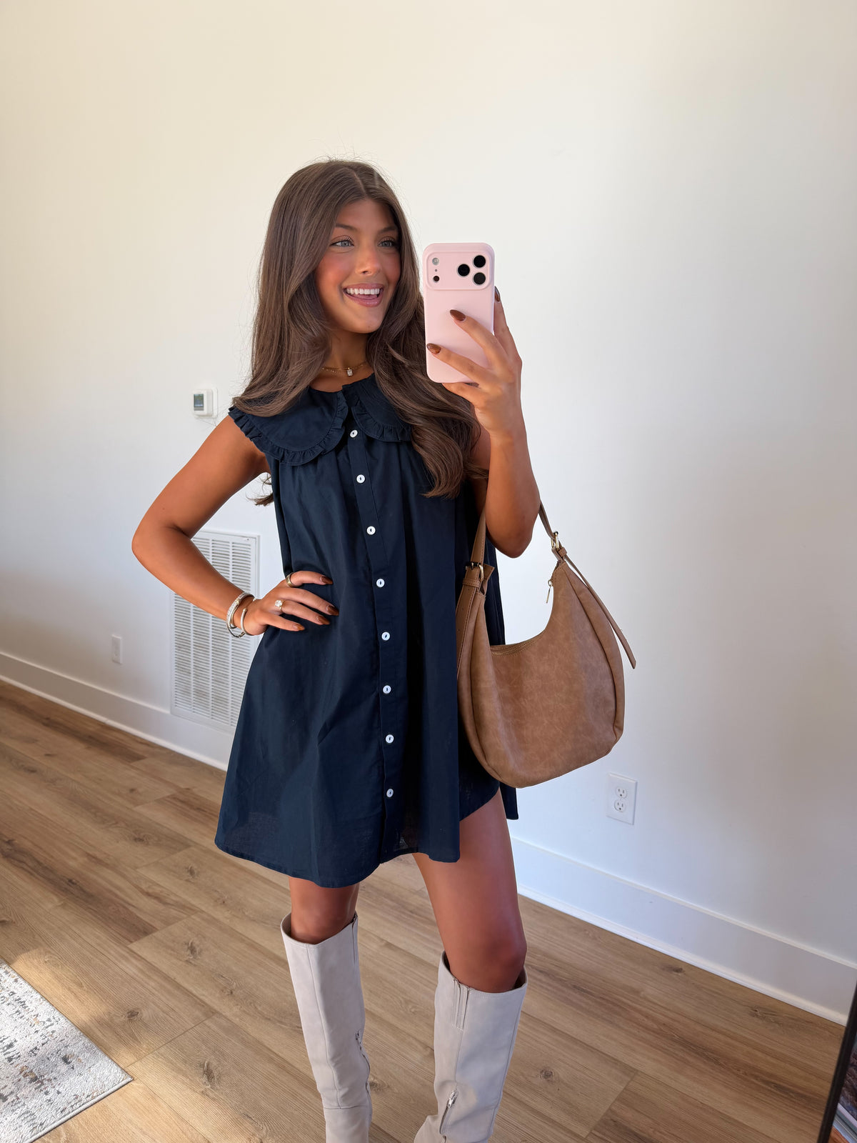 Nazy Peter Pan Collar Mini Dress