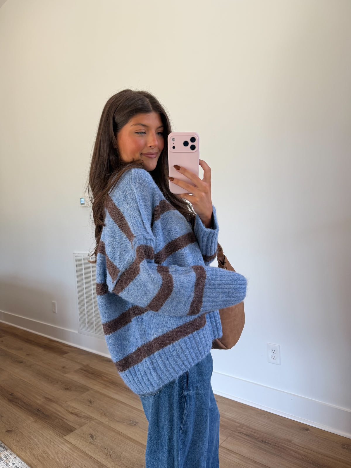 Teddy Stripes Sweater (Brown/Blue)