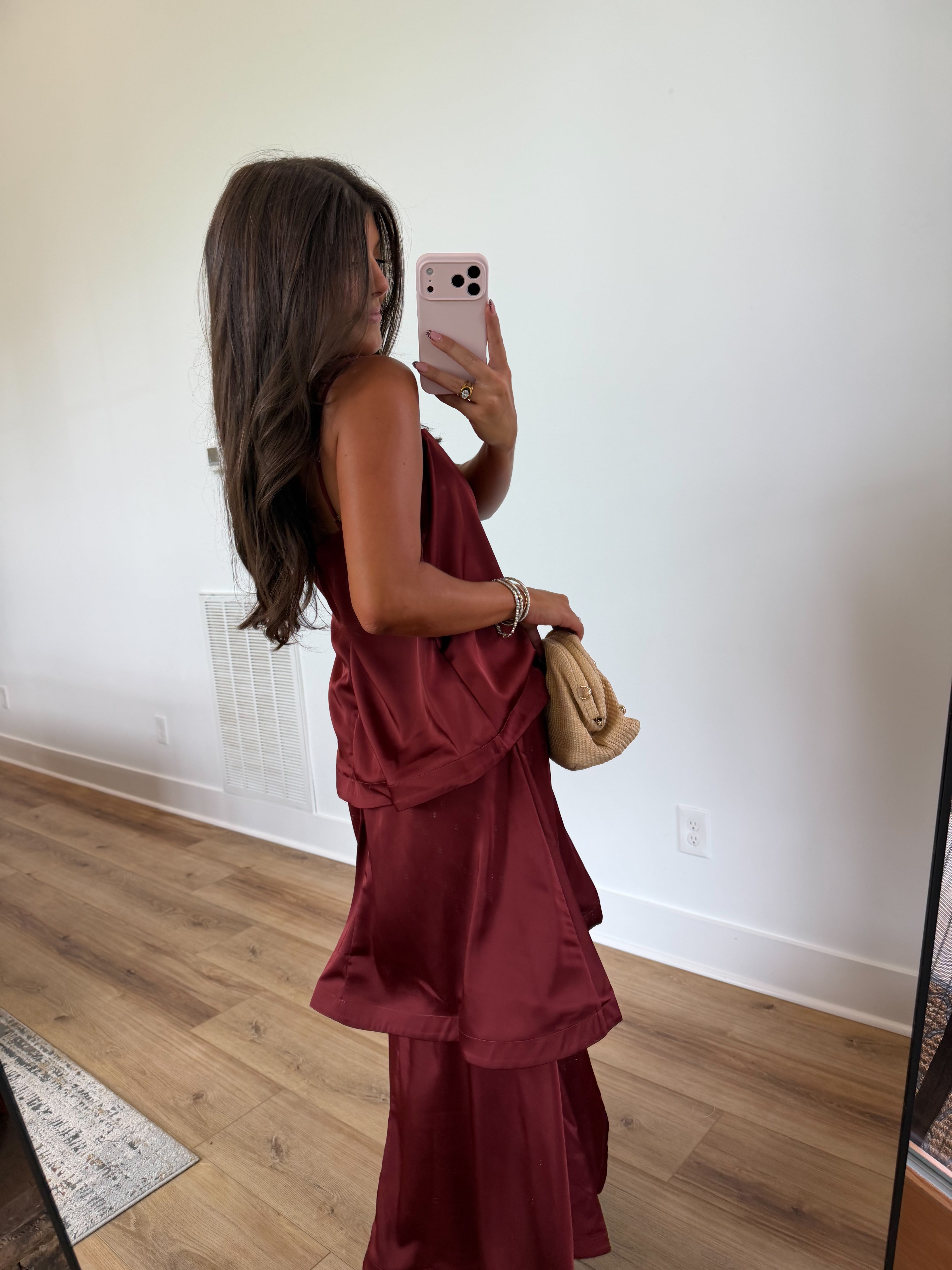 The Satin Haven Maxi (Burgundy)