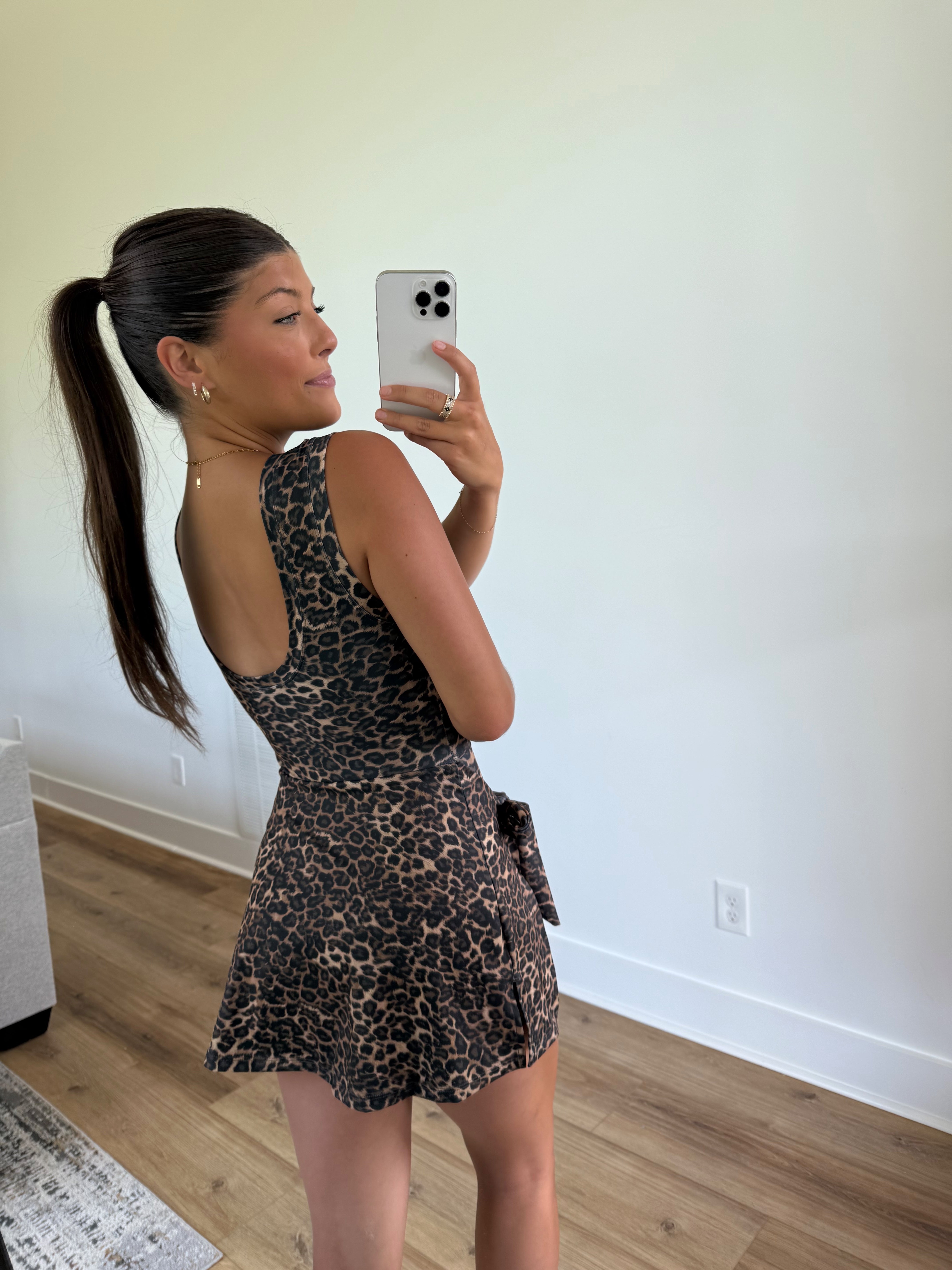 Cheetah Wrap Athletic Dress