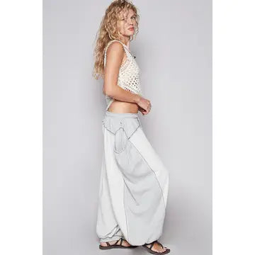 Grey Stitch Pant
