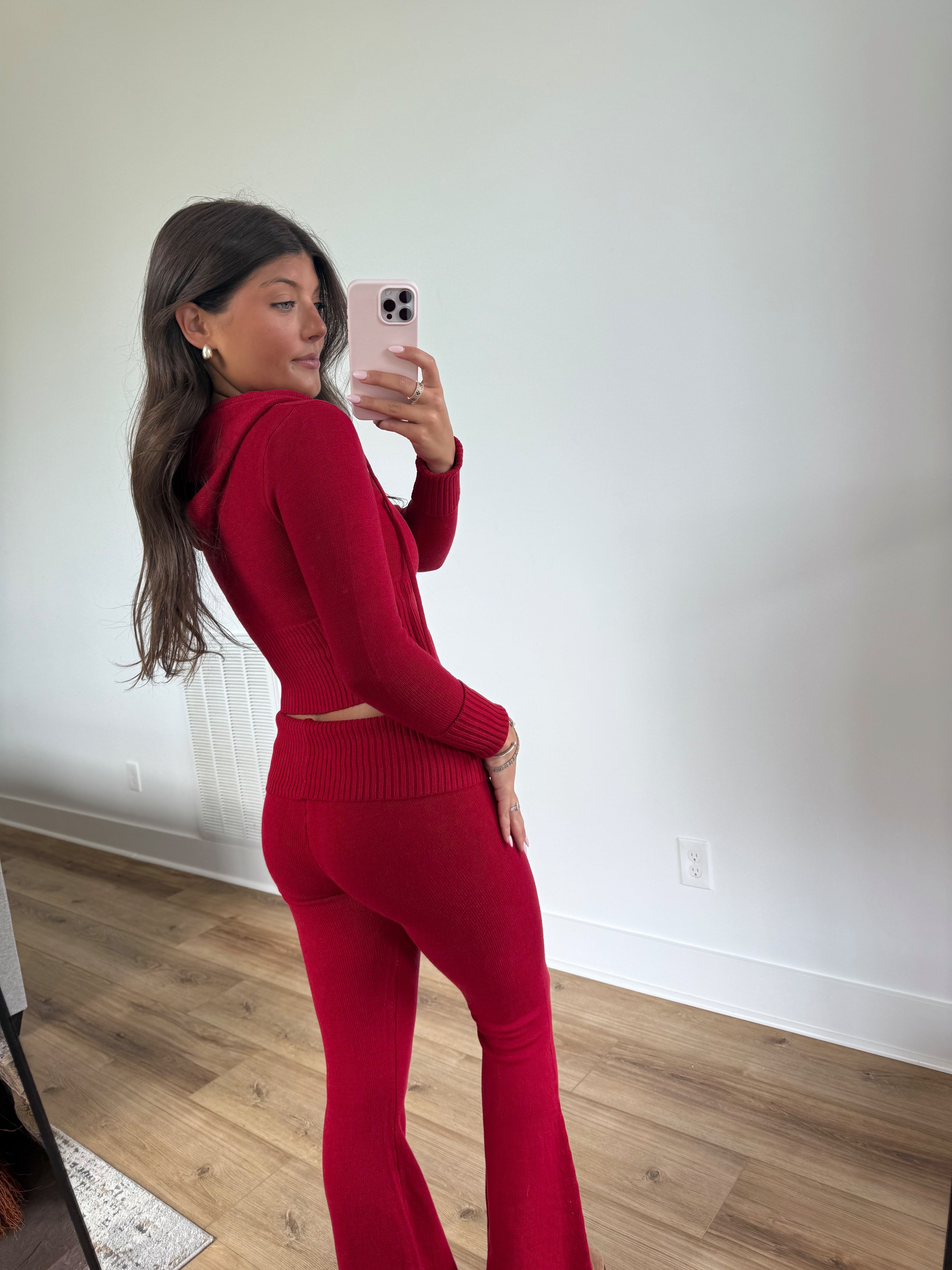 Cherry Knit Foldover Set