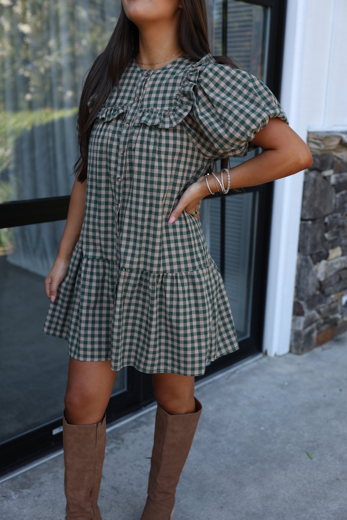 Connor Gingham Mini Dress