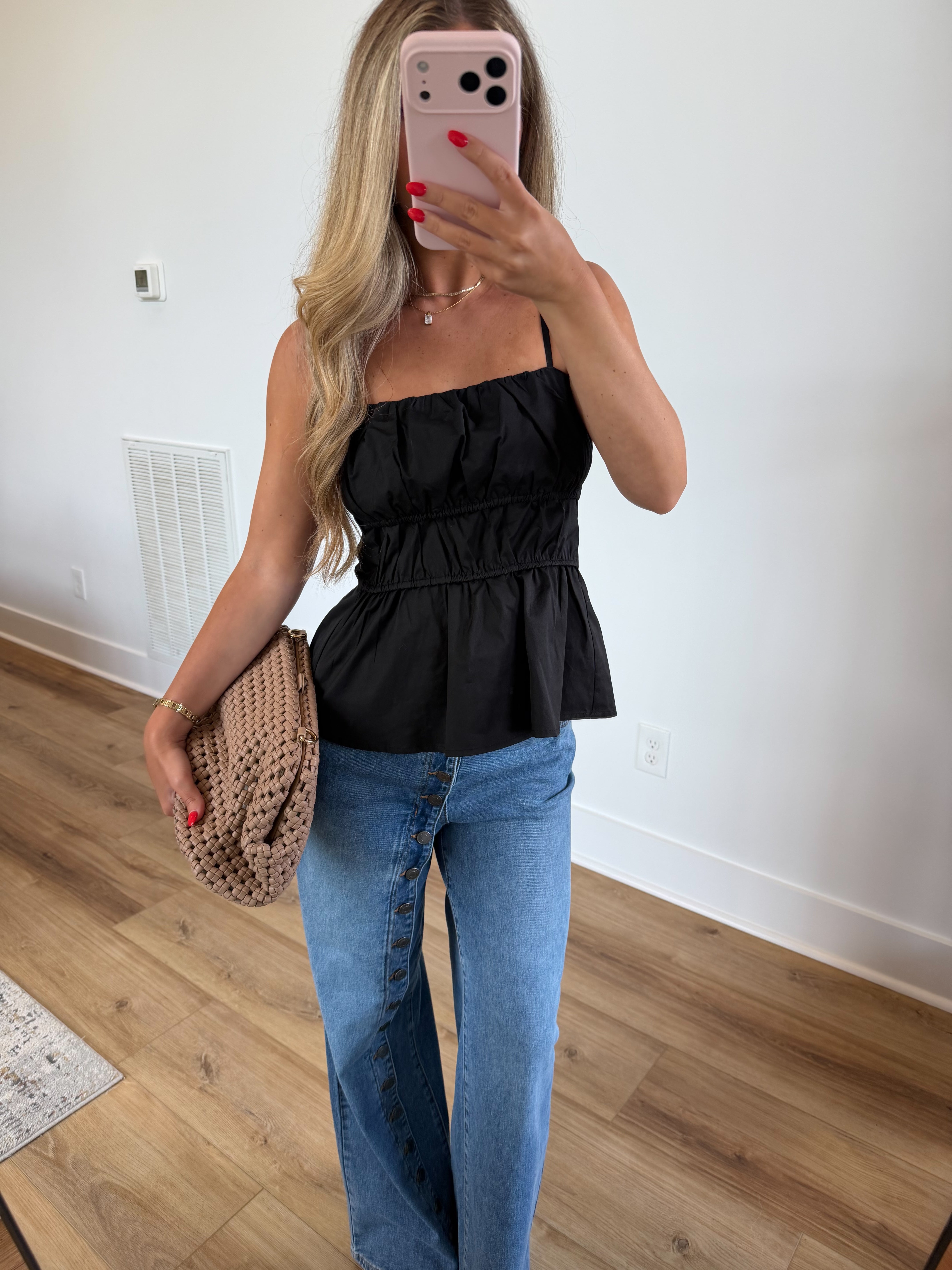 Black Peplum Top