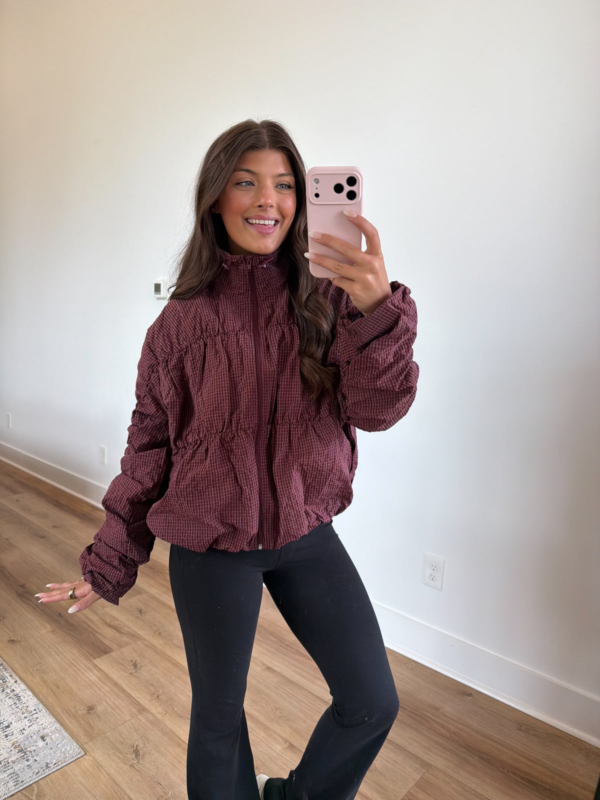 Burgundy Rush Windbreaker