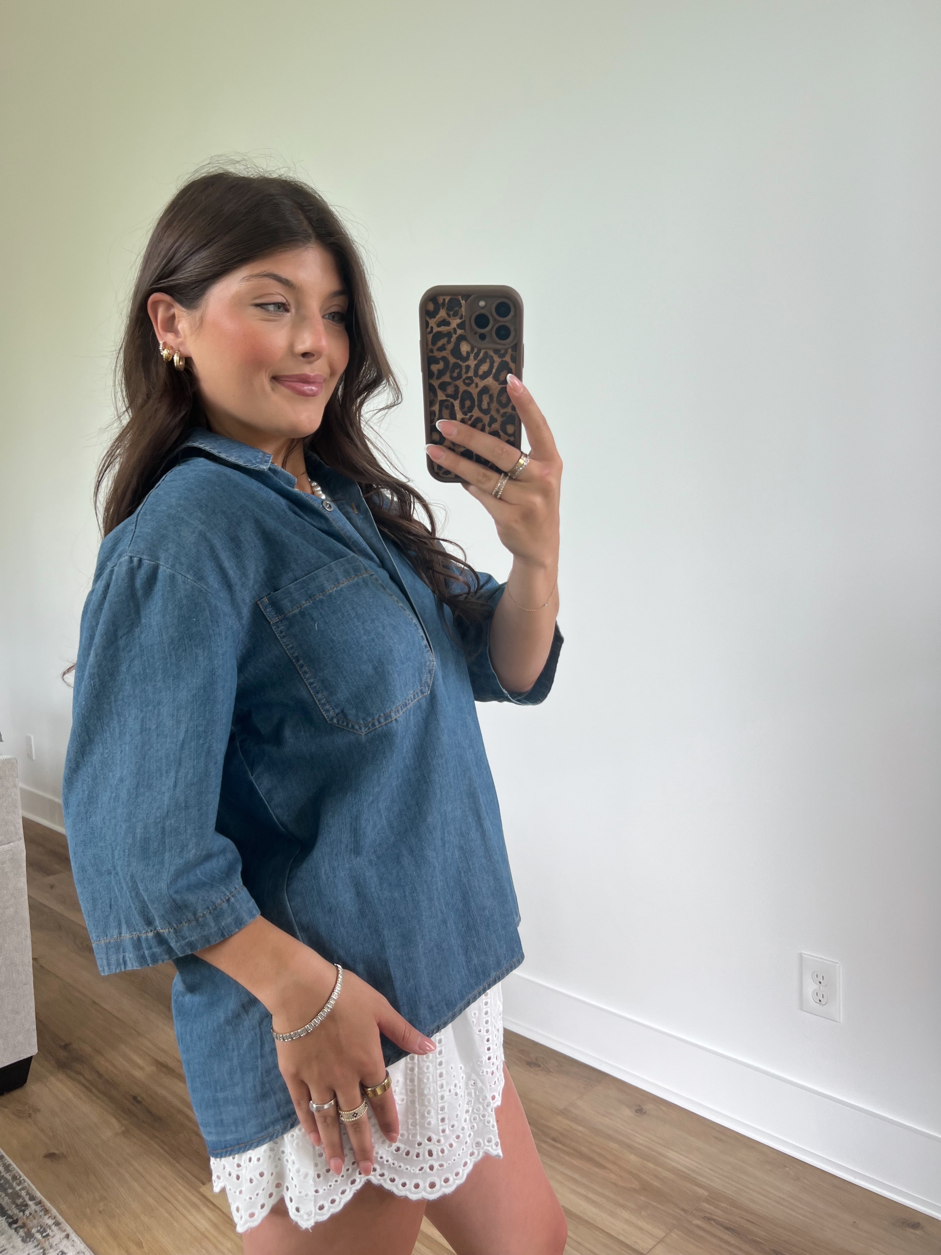 On The River Denim Top