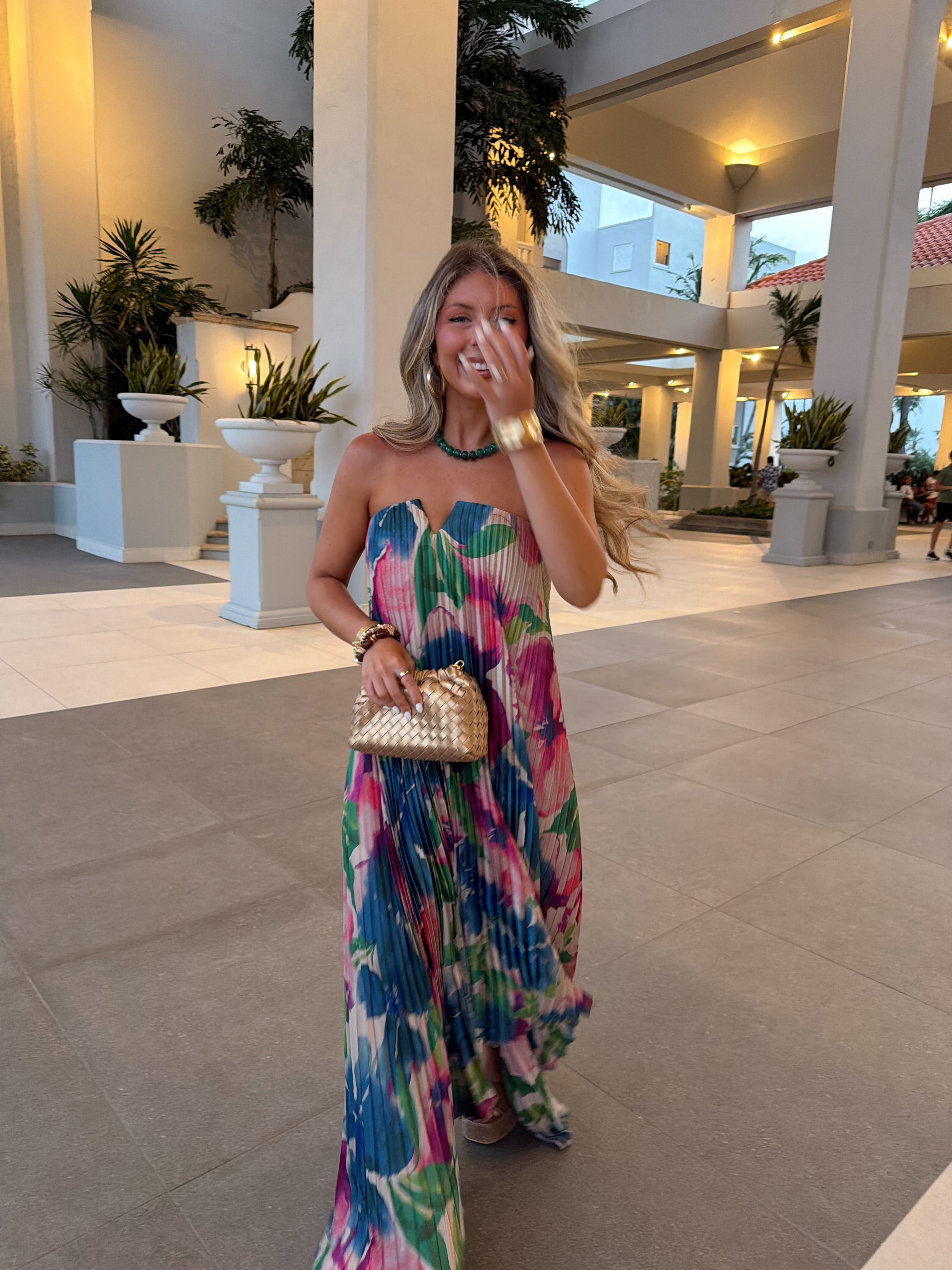 Resort Pleated Maxi