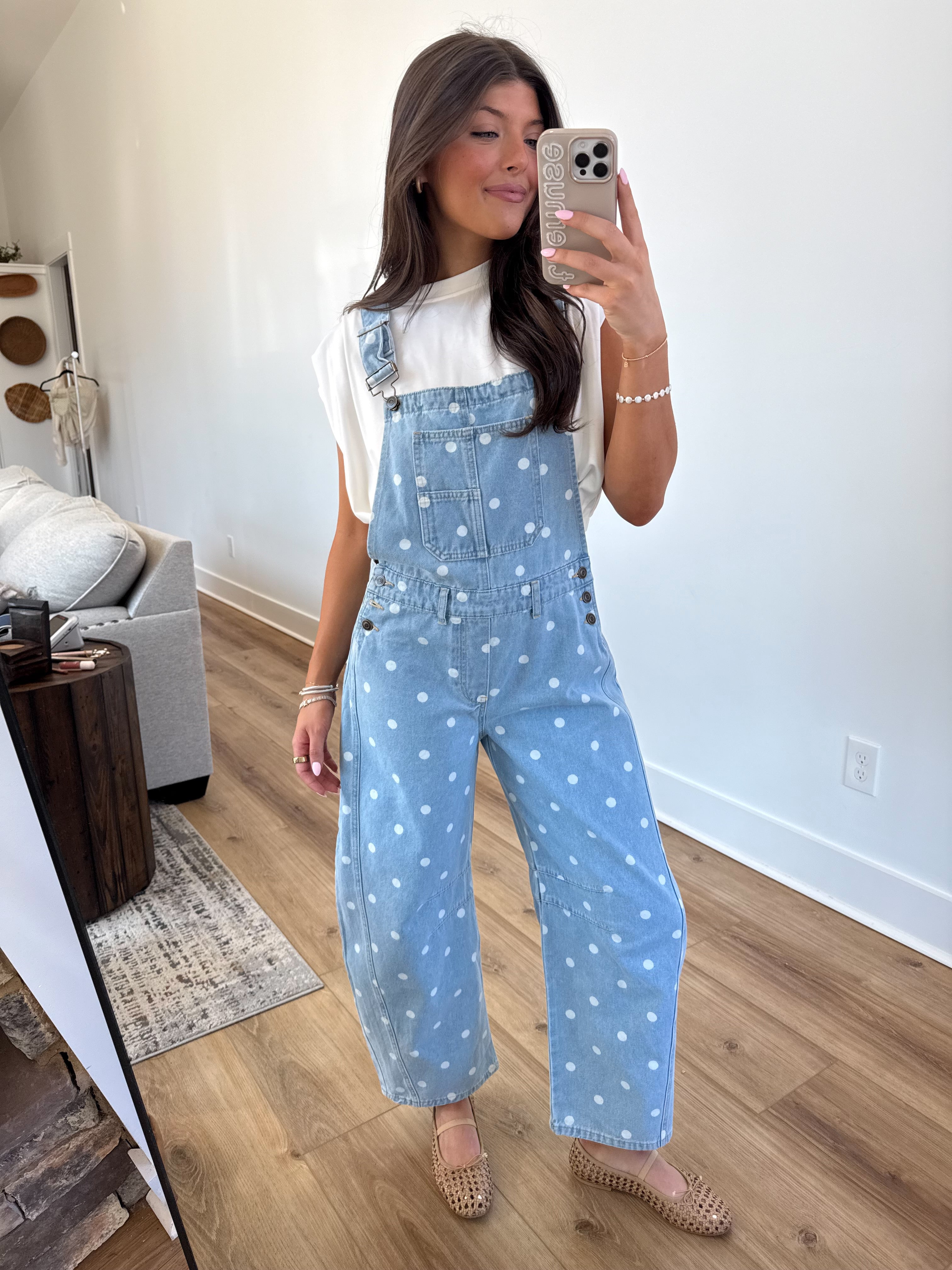 The Bluebell Dot Overalls (Restock)