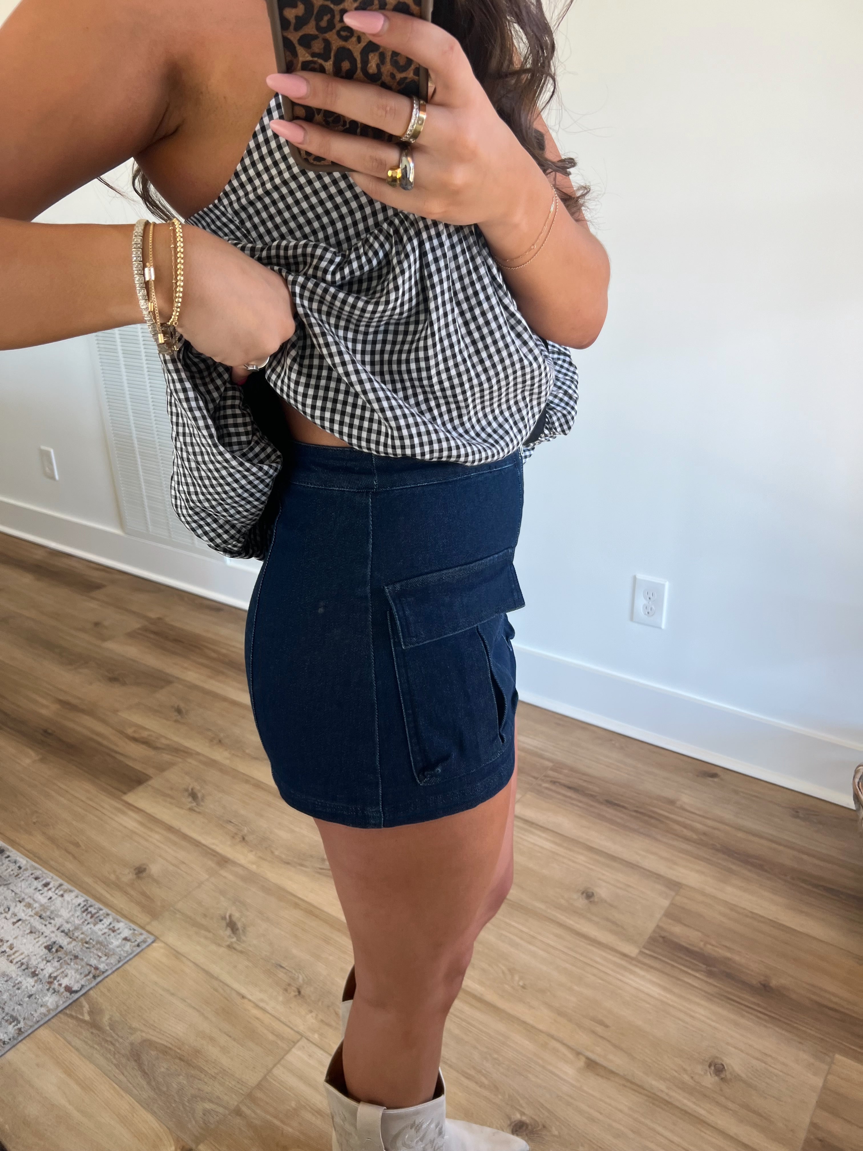 Dark Denim Skort