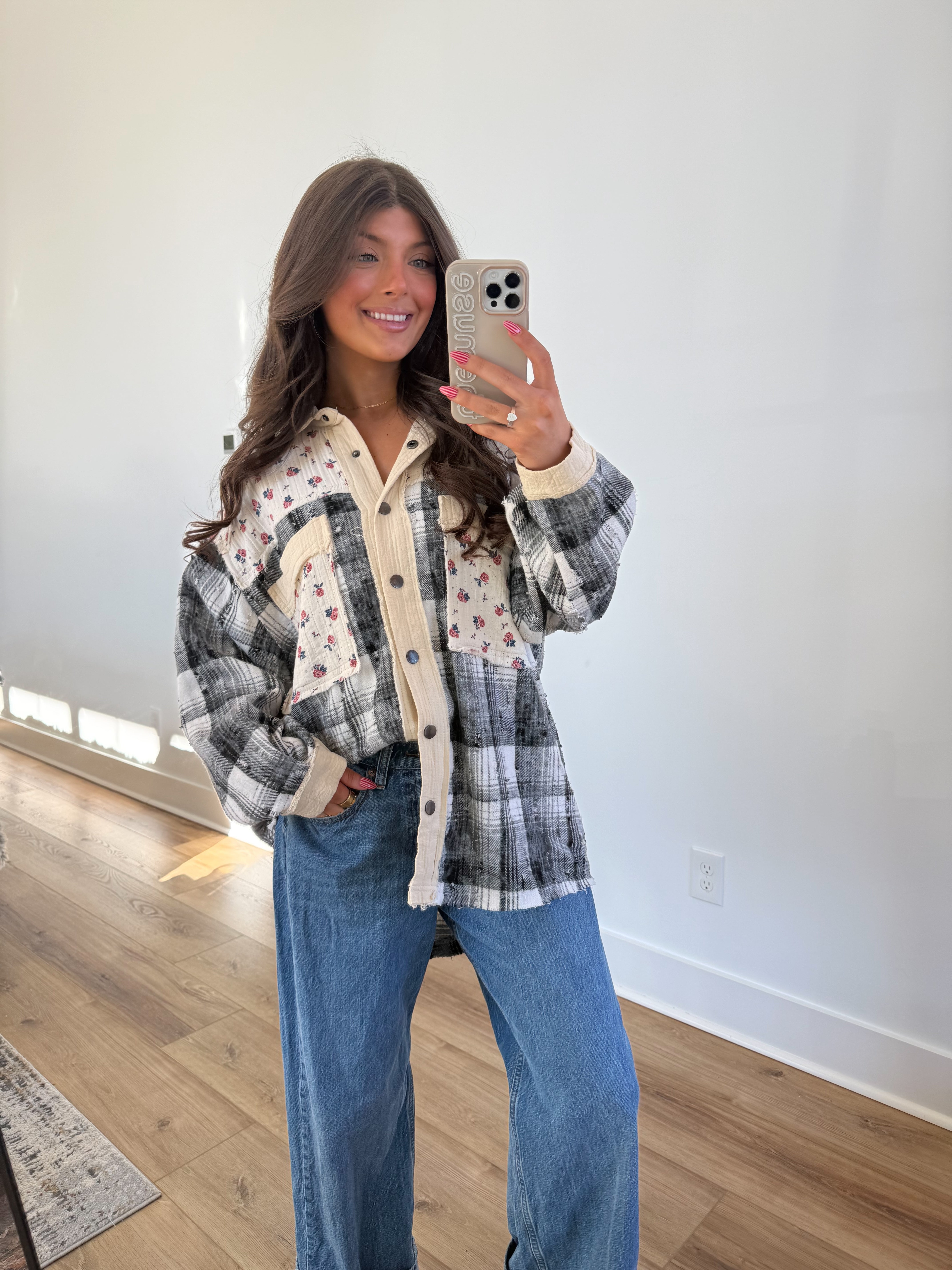 Mixed Textures Shacket