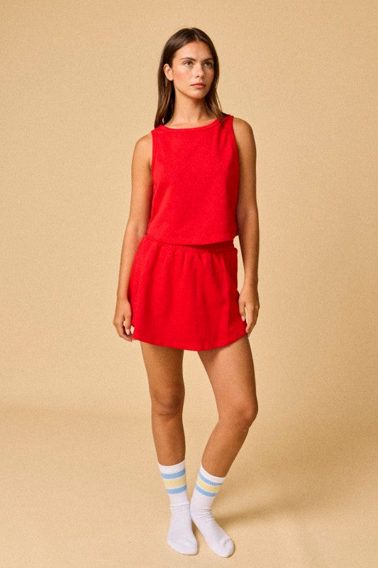 Lived in Skort Set (Red)
