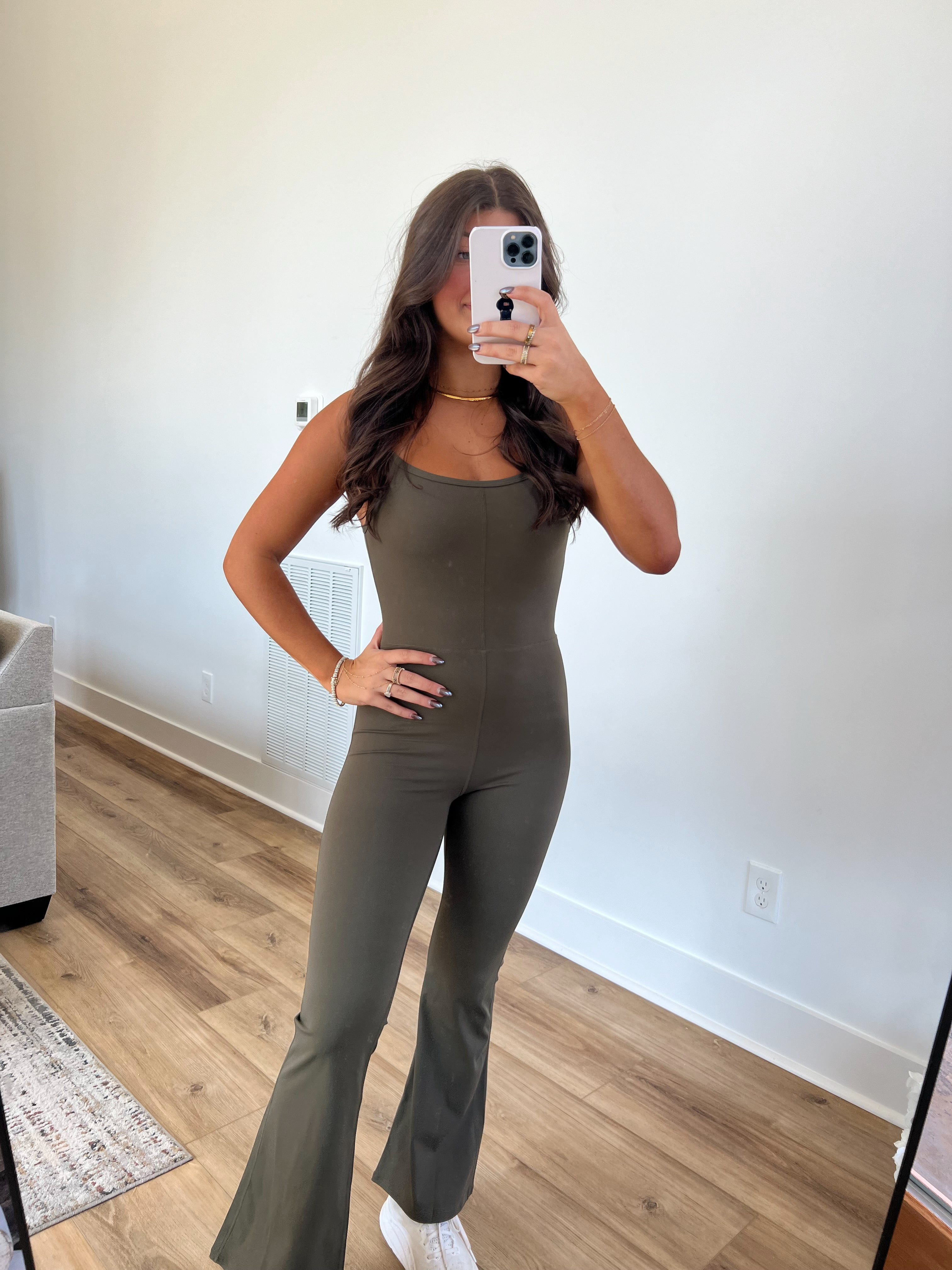 Essential Olive Flare Jumpsuit