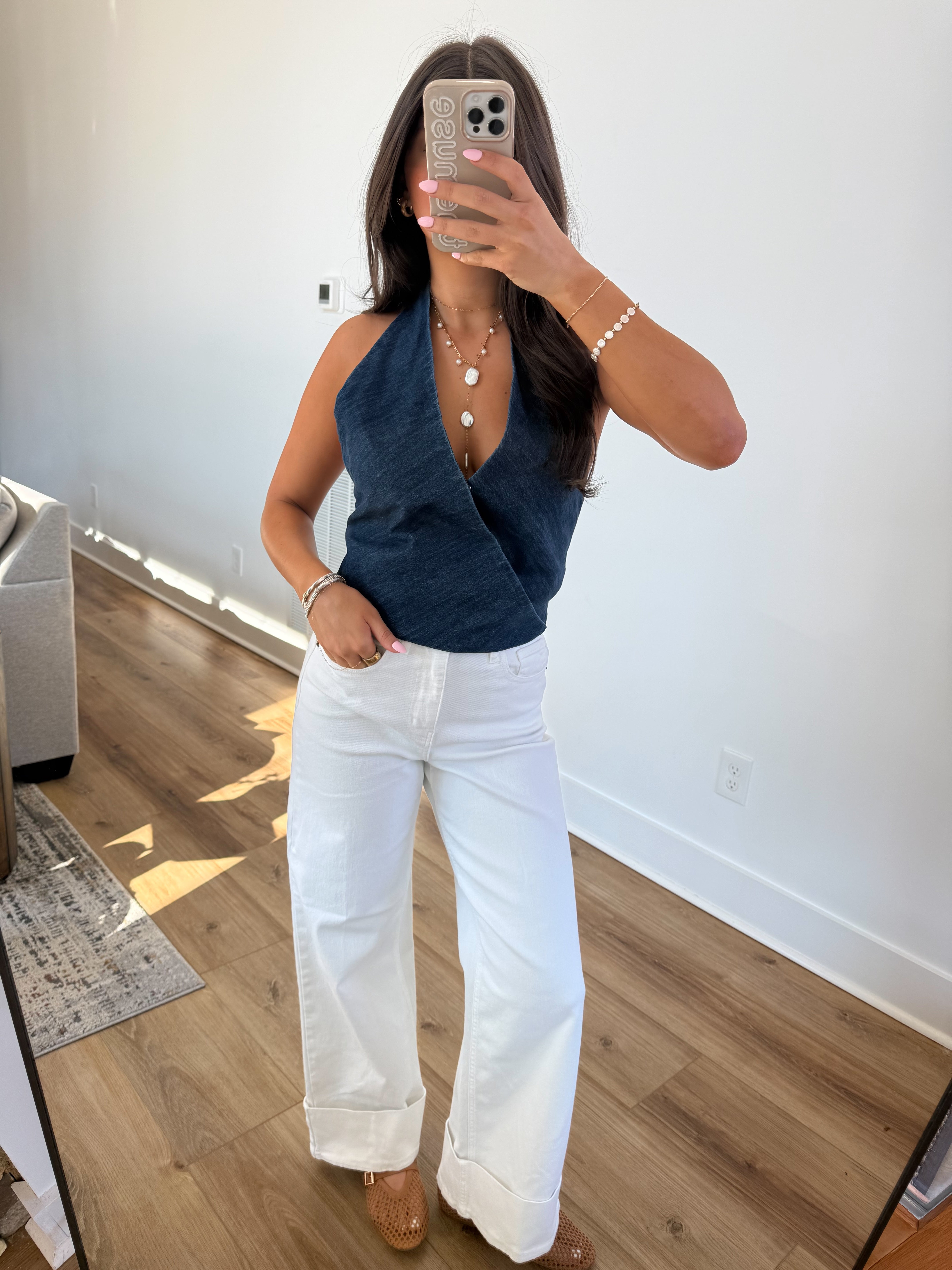 The Everyday White Cuffed Jeans (PRE-ORDER (1-2 weeks)/ Restock)