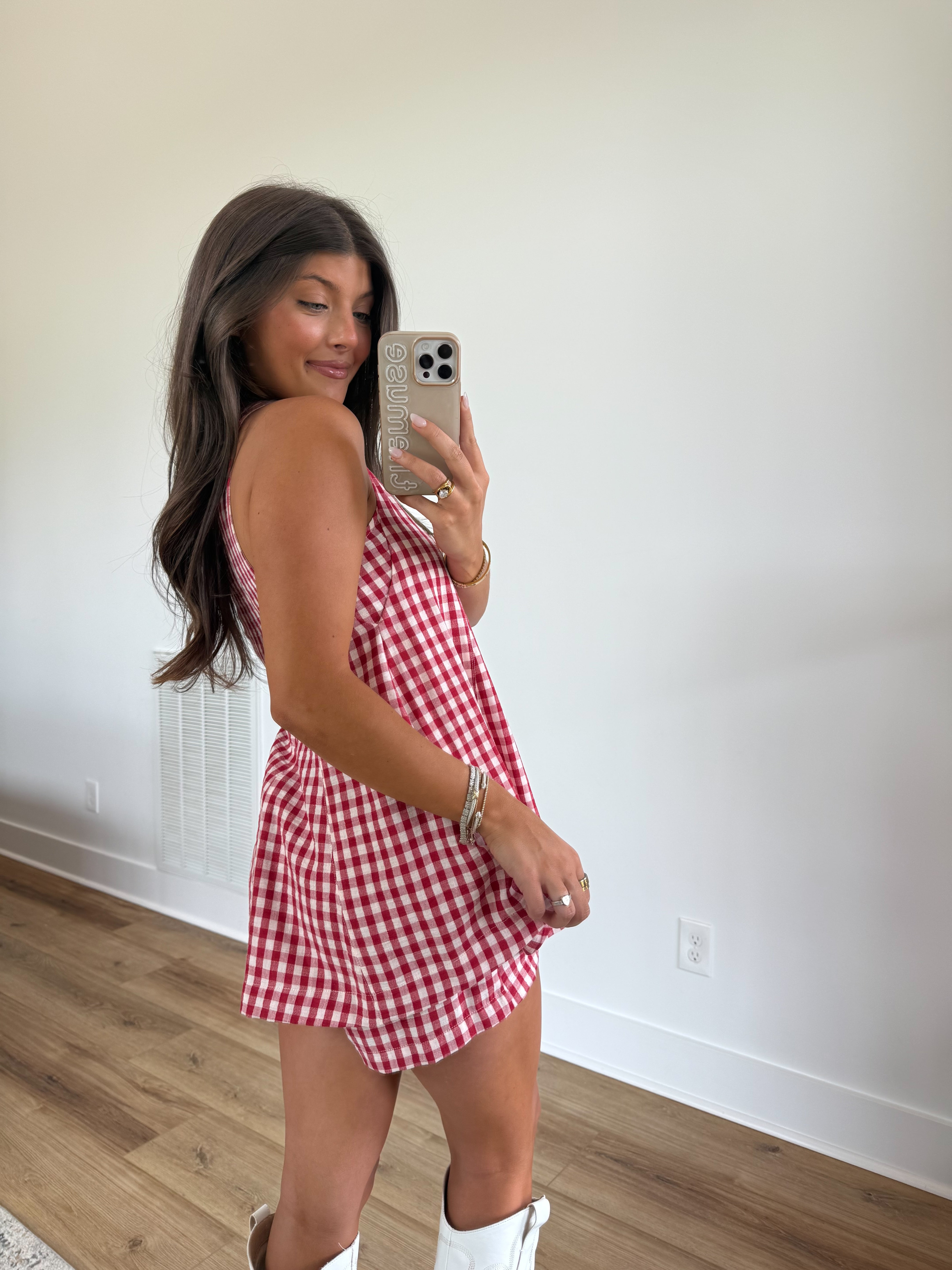 The Firecracker Gingham Romper (PRE-ORDER (1-2 weeks)/ Restock)