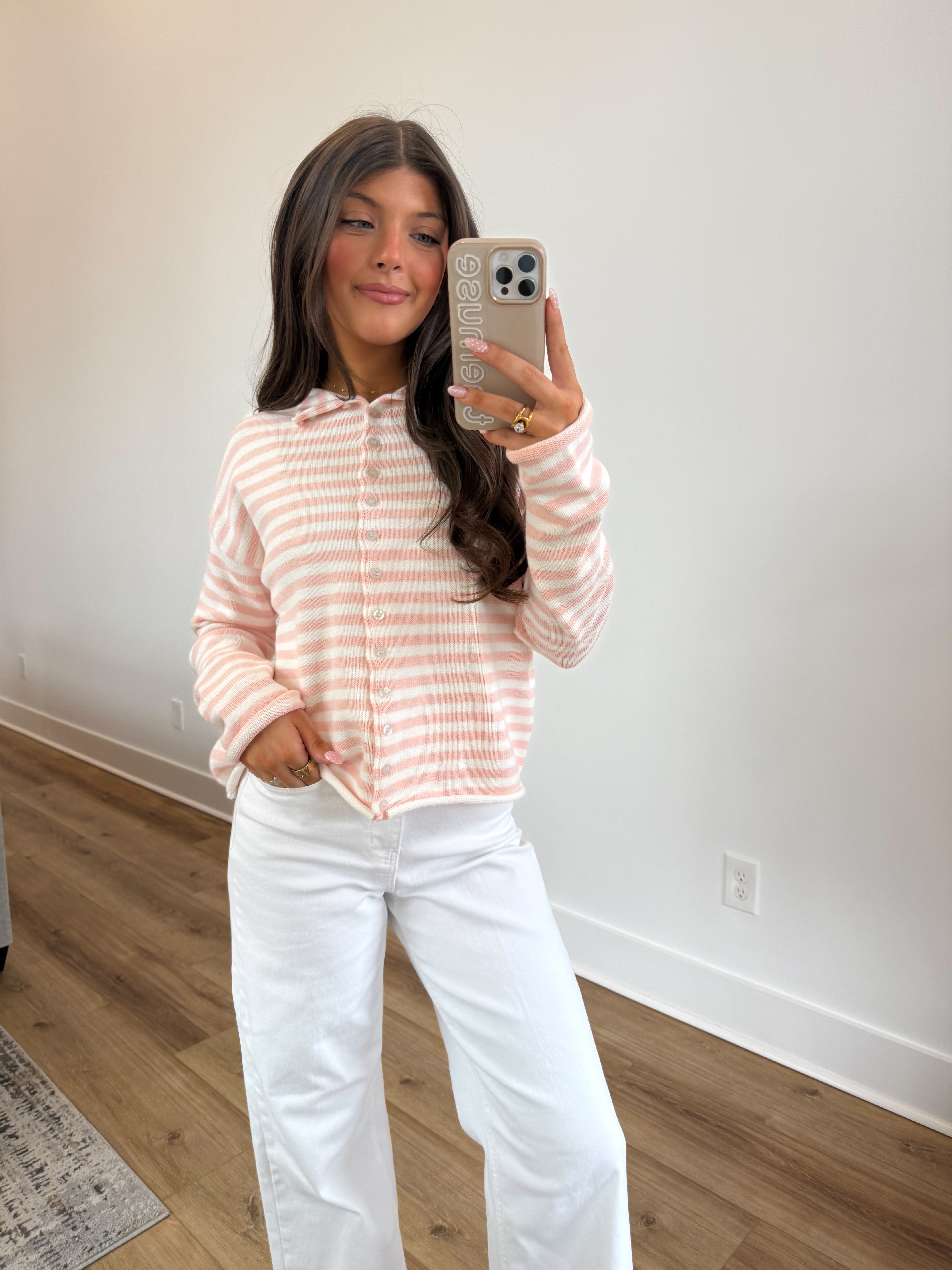 The Blush Stripe Sweater