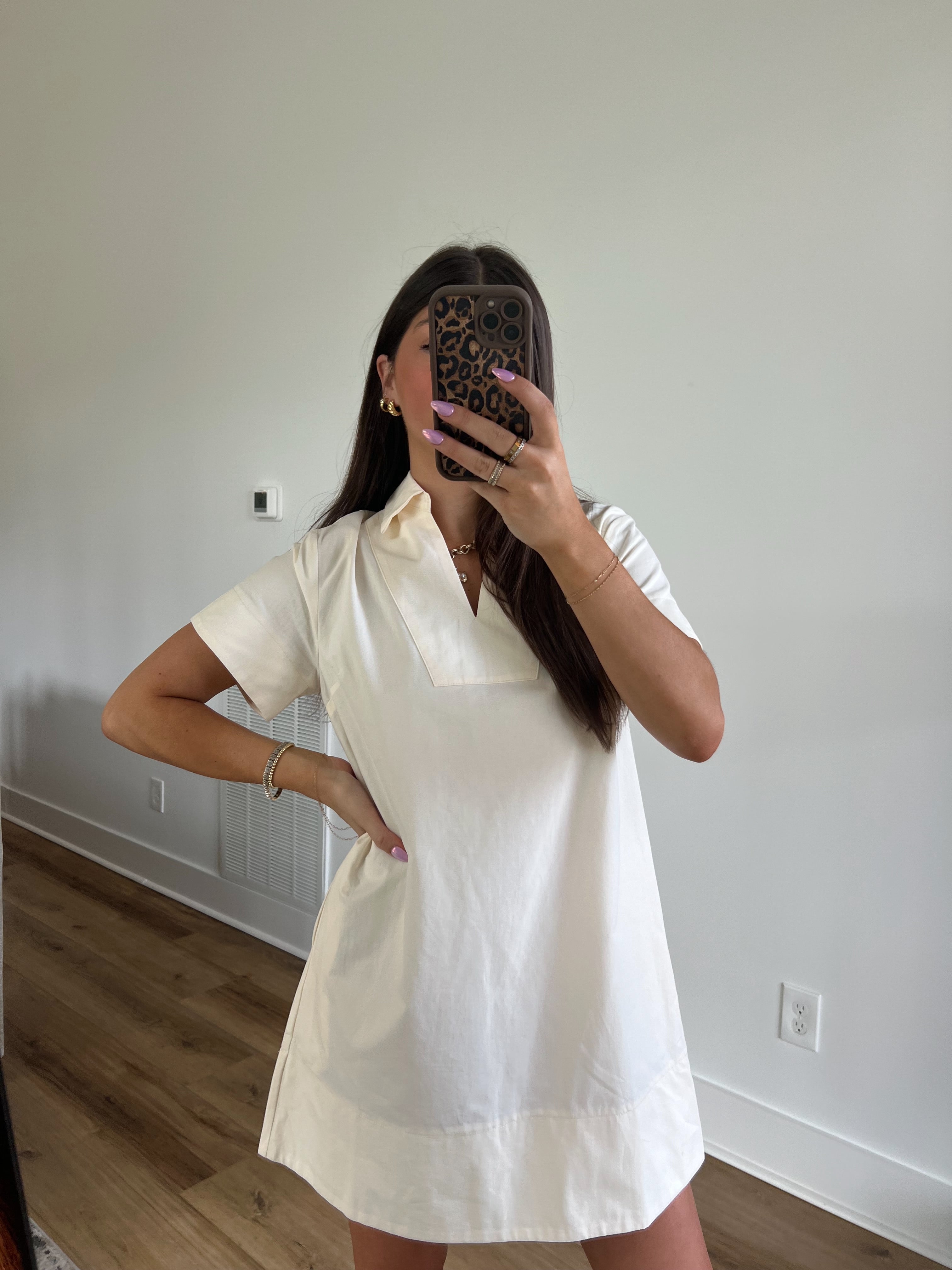 Cream Brunch Denim Dress