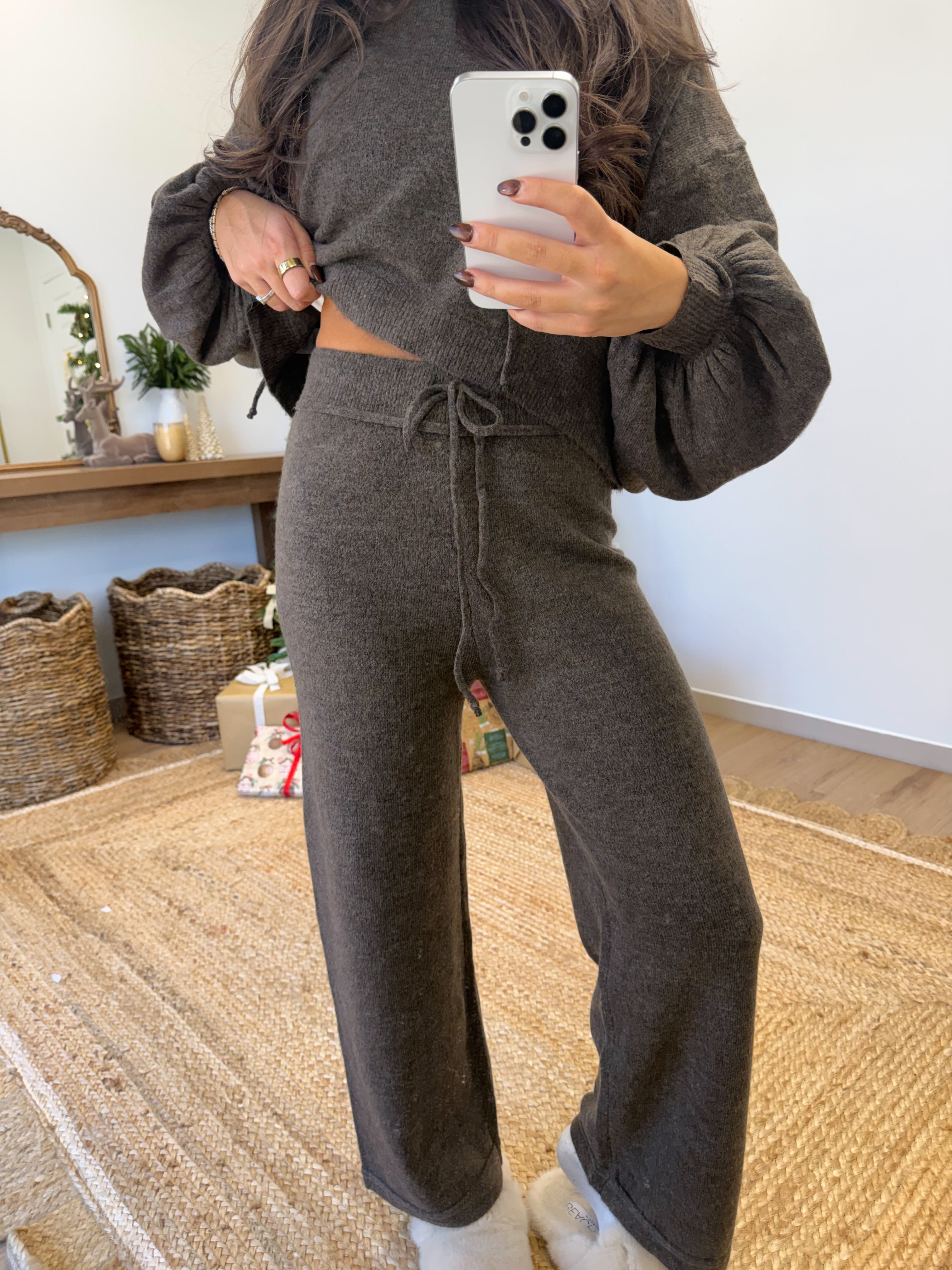 The Mocha Balloon Knit Set