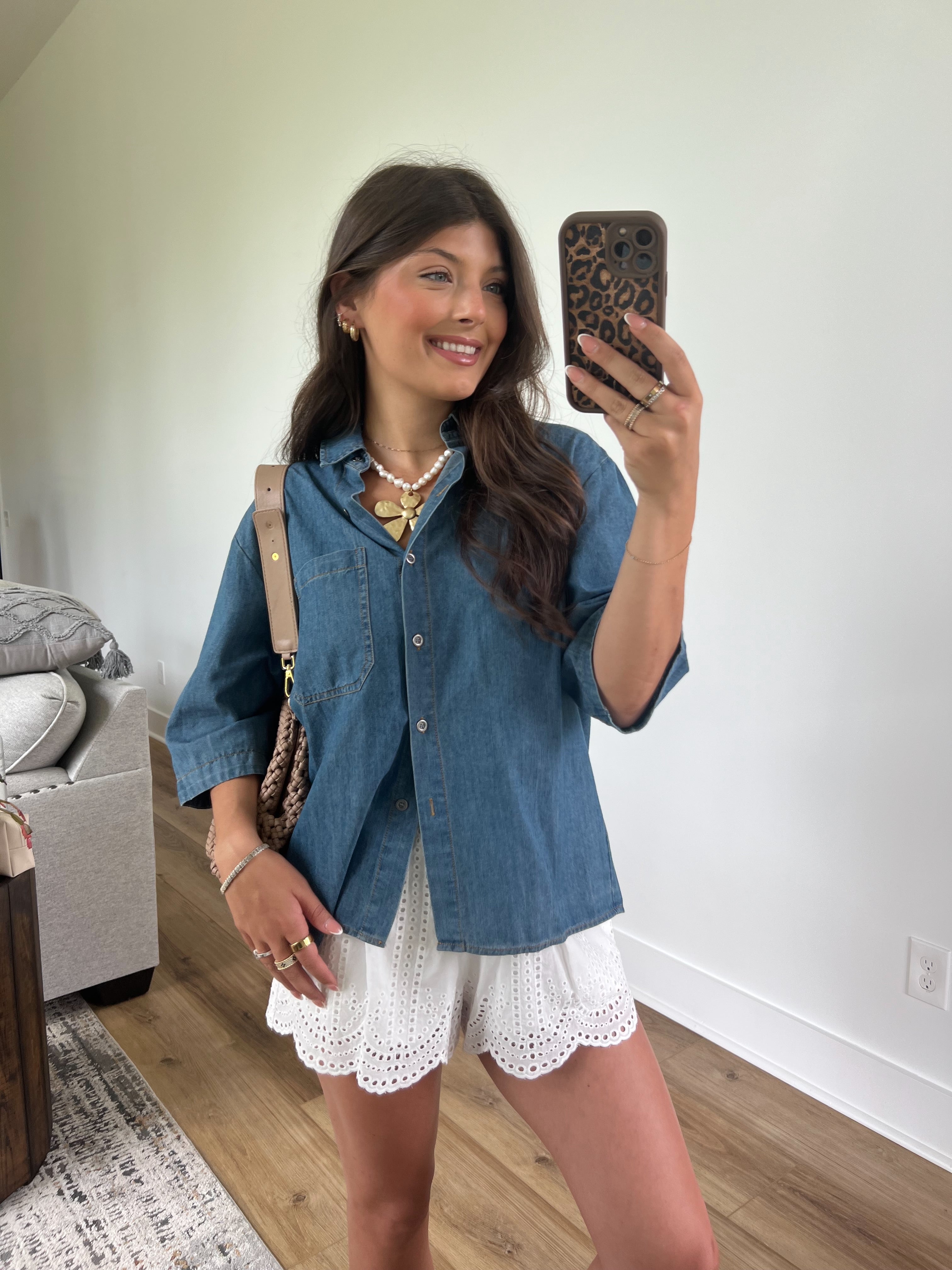 On The River Denim Top