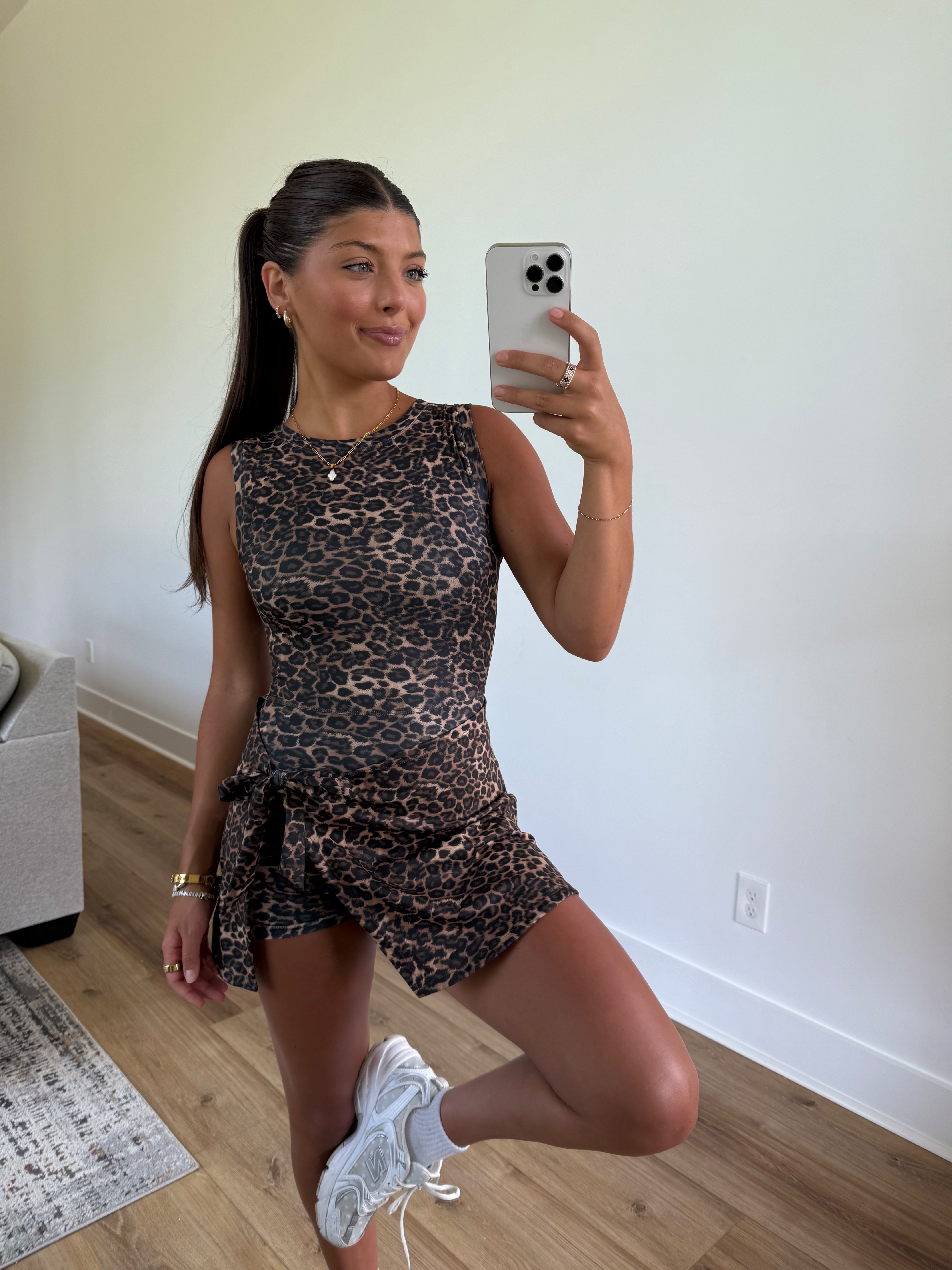 Cheetah Wrap Athletic Dress