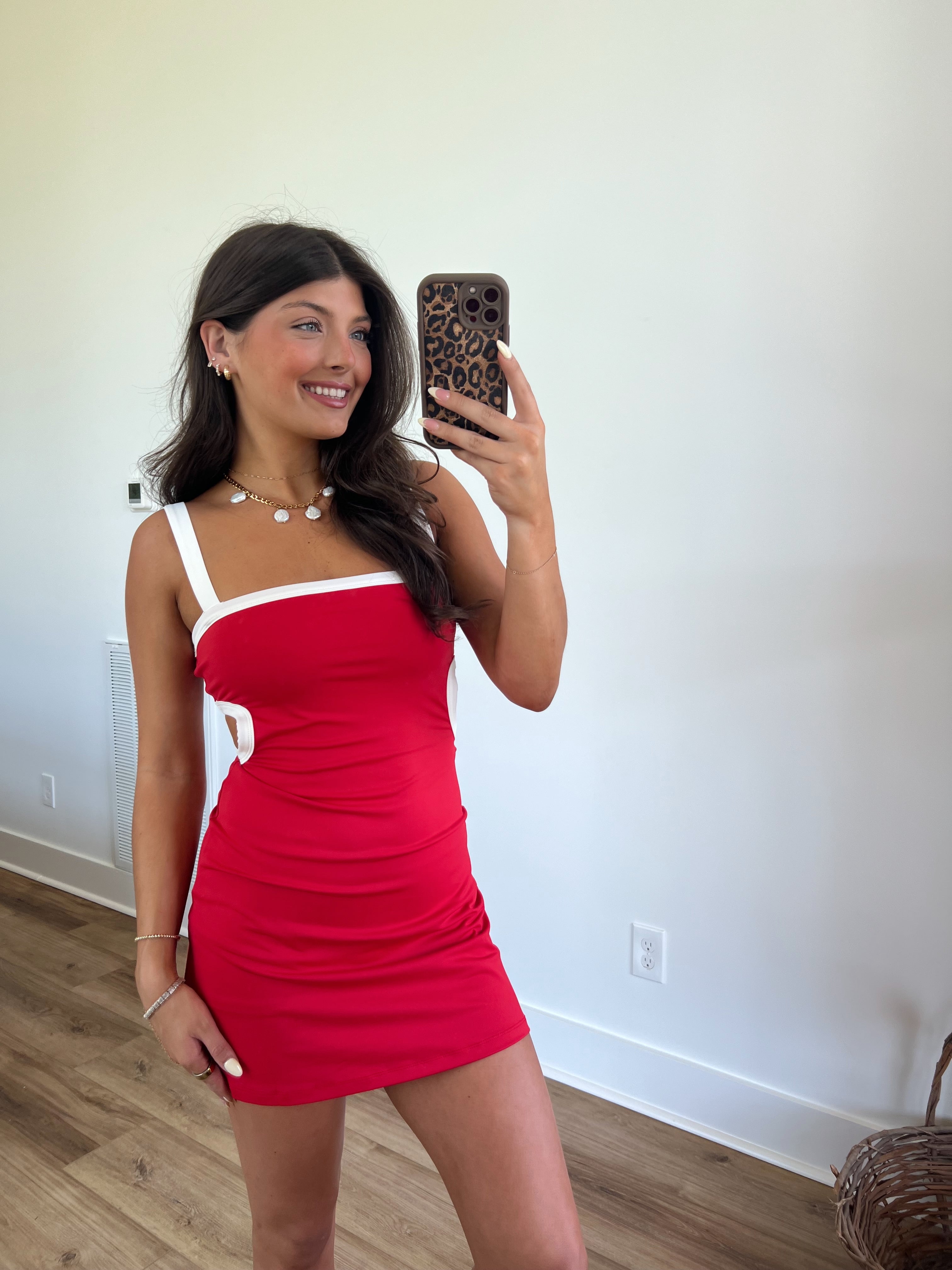 Red Motion Athletic Romper