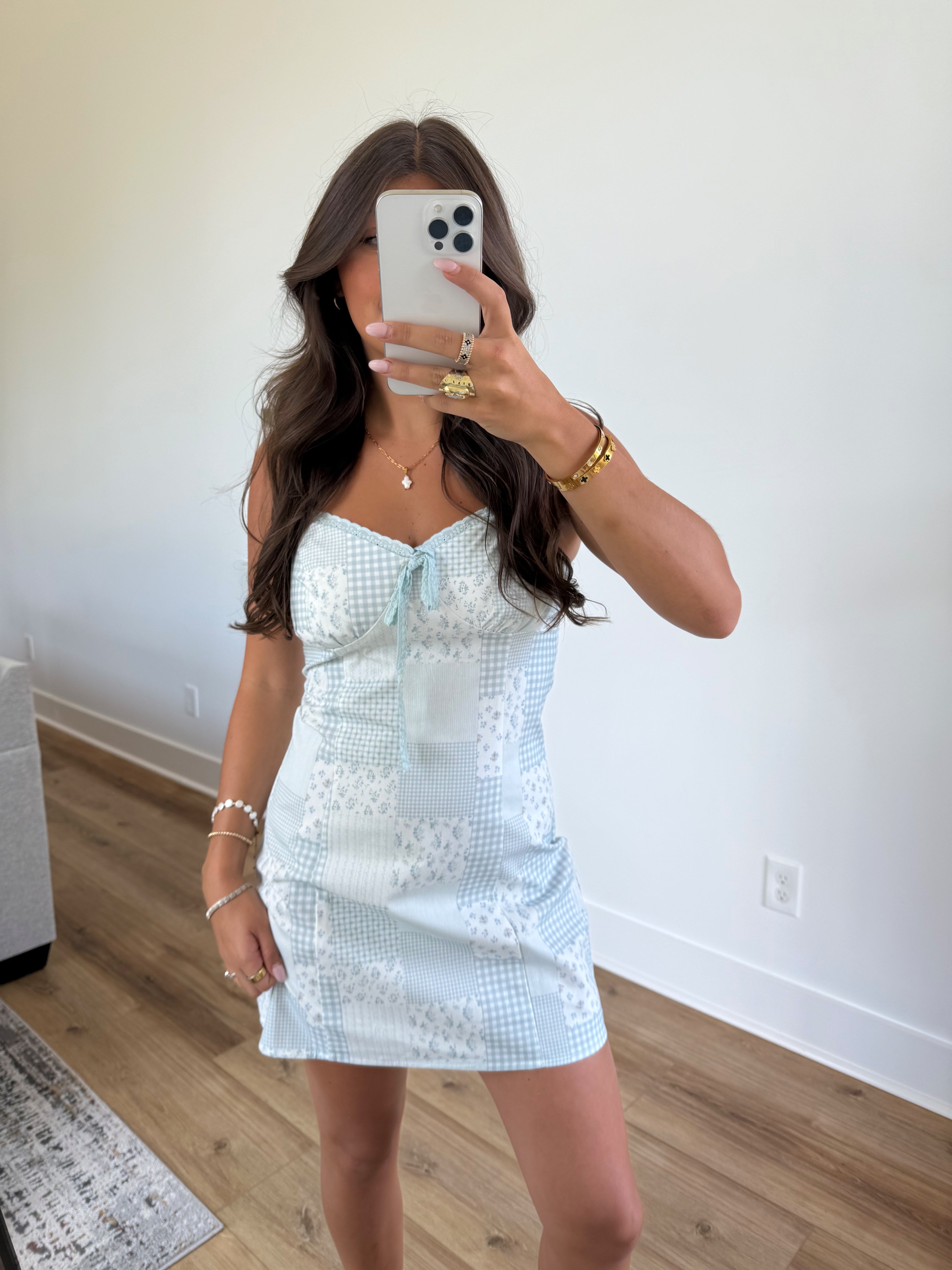 Coquette Dreams Mini Dress (Blue)