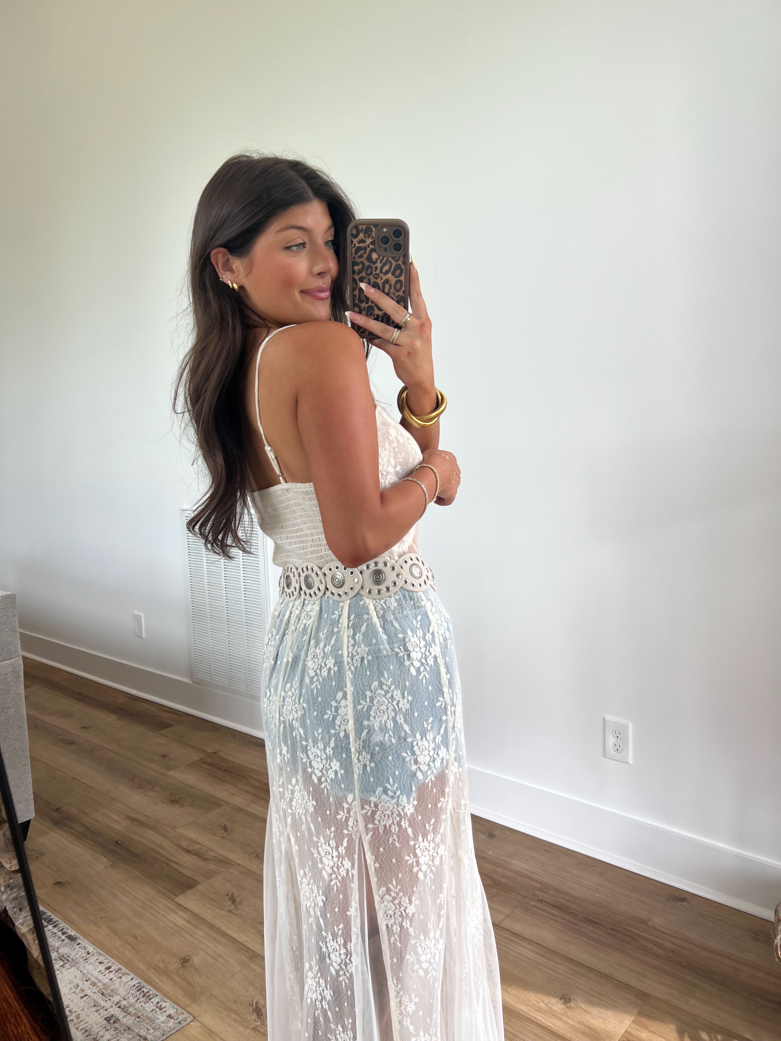 Sheer Lace Layering Top (Cream)