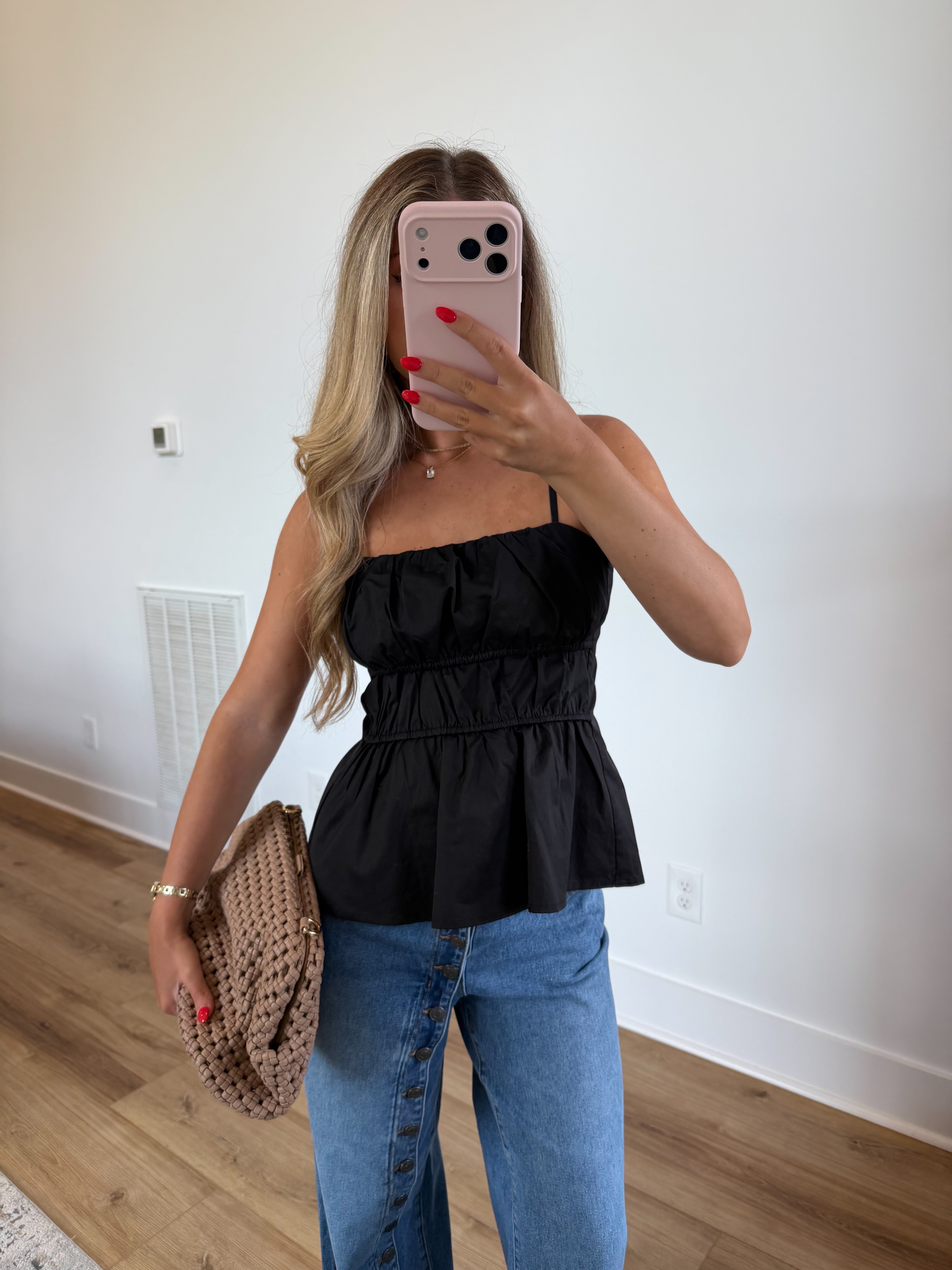 Black Peplum Top