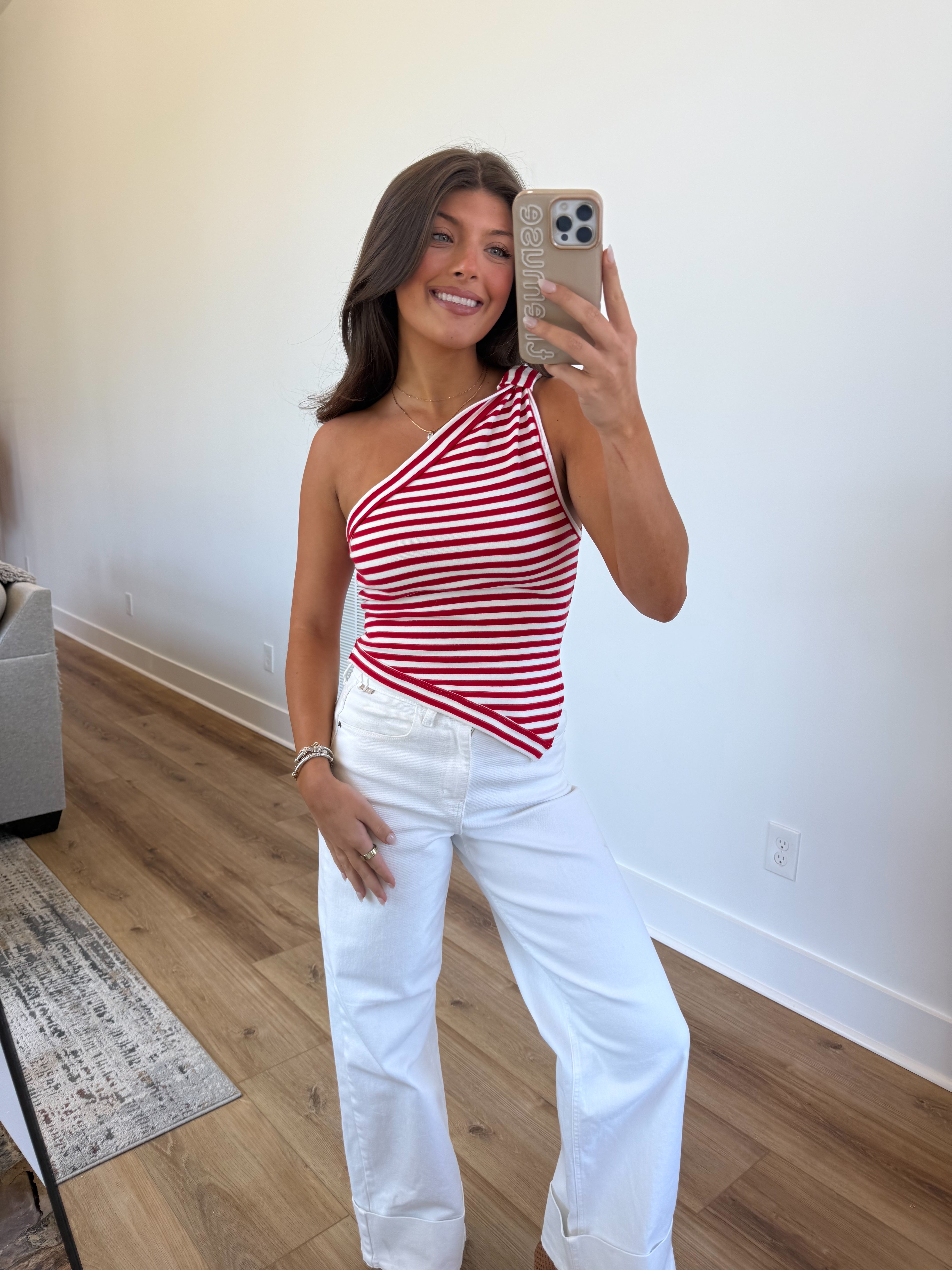 Cherry Stripe Top