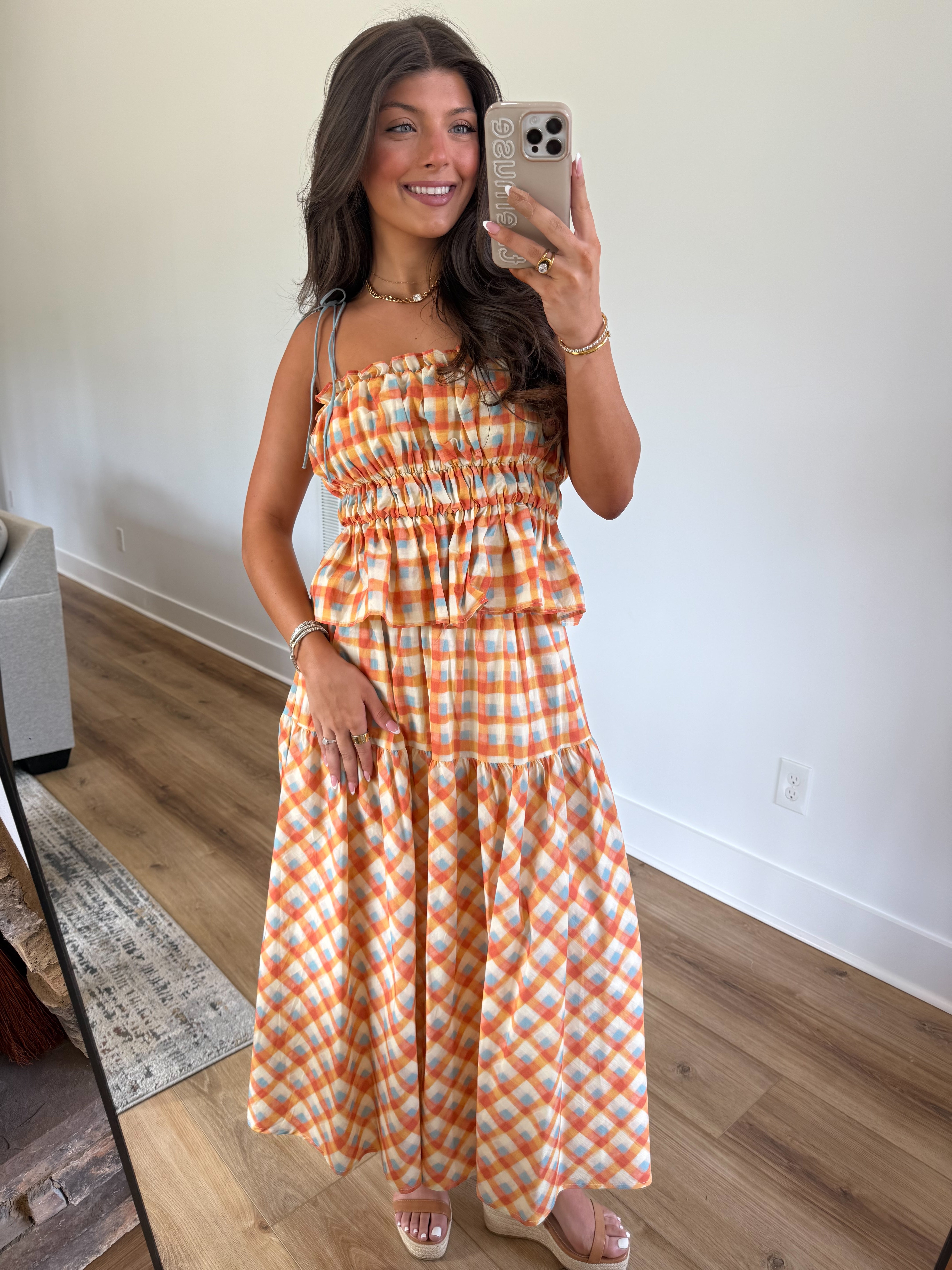 Apricot Picnic Maxi Set