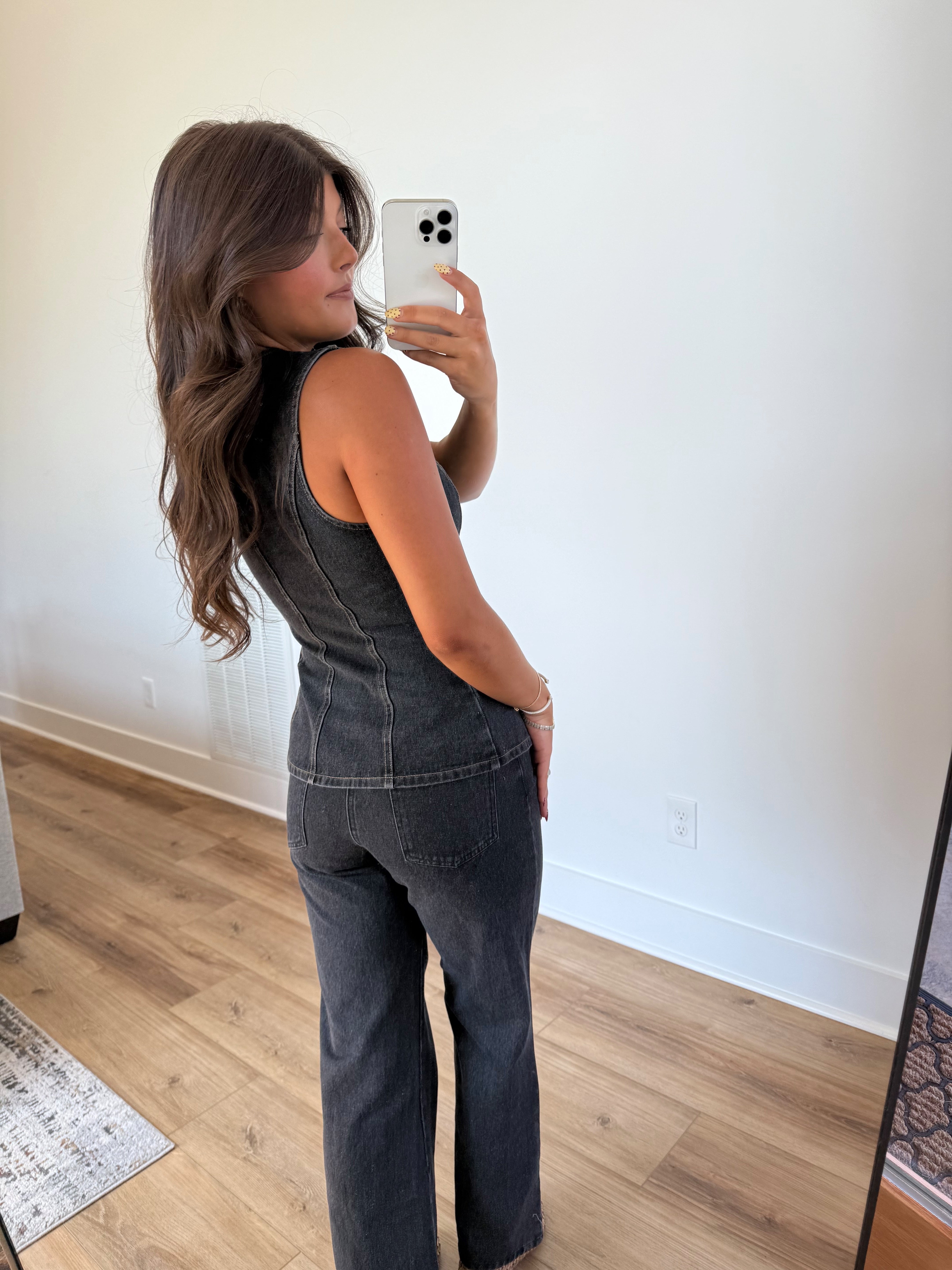 Dark Denim Low Waisted Set