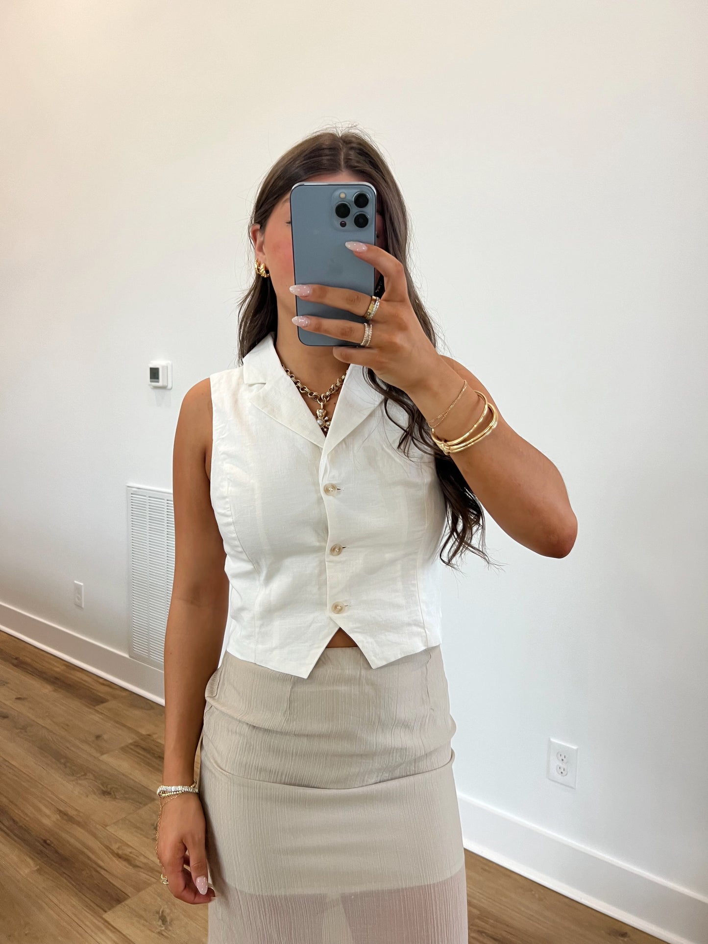 Linen Vest Top