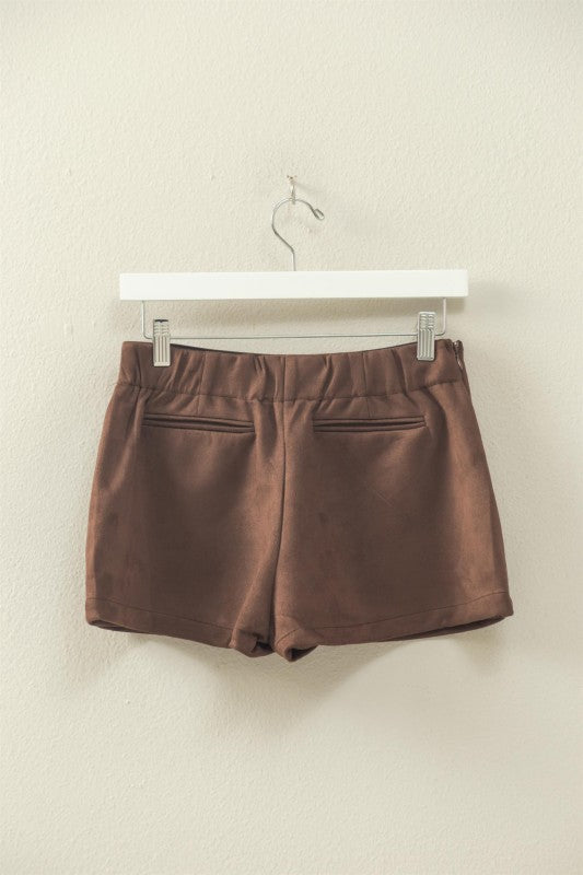 Brown Suede Skort (Restock)
