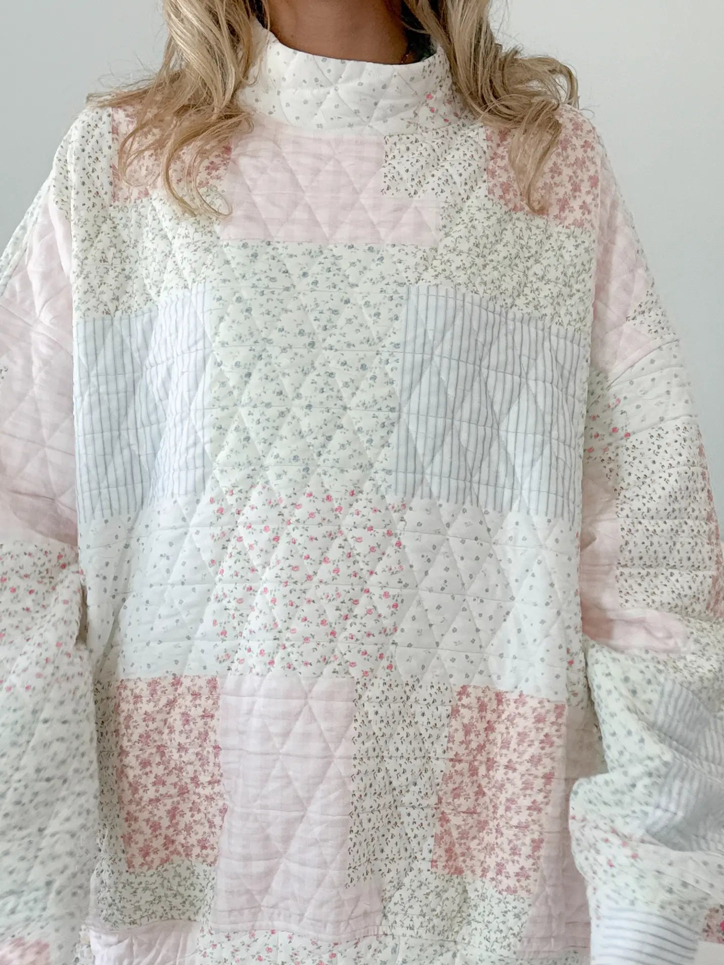 Cottage Quilt CREWNECK (Pink)