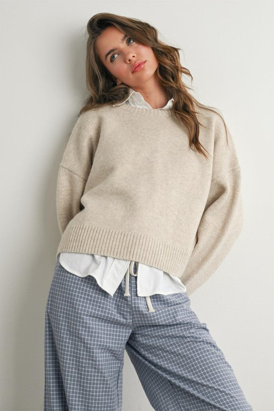 Cozy Caramel Bow Sweater
