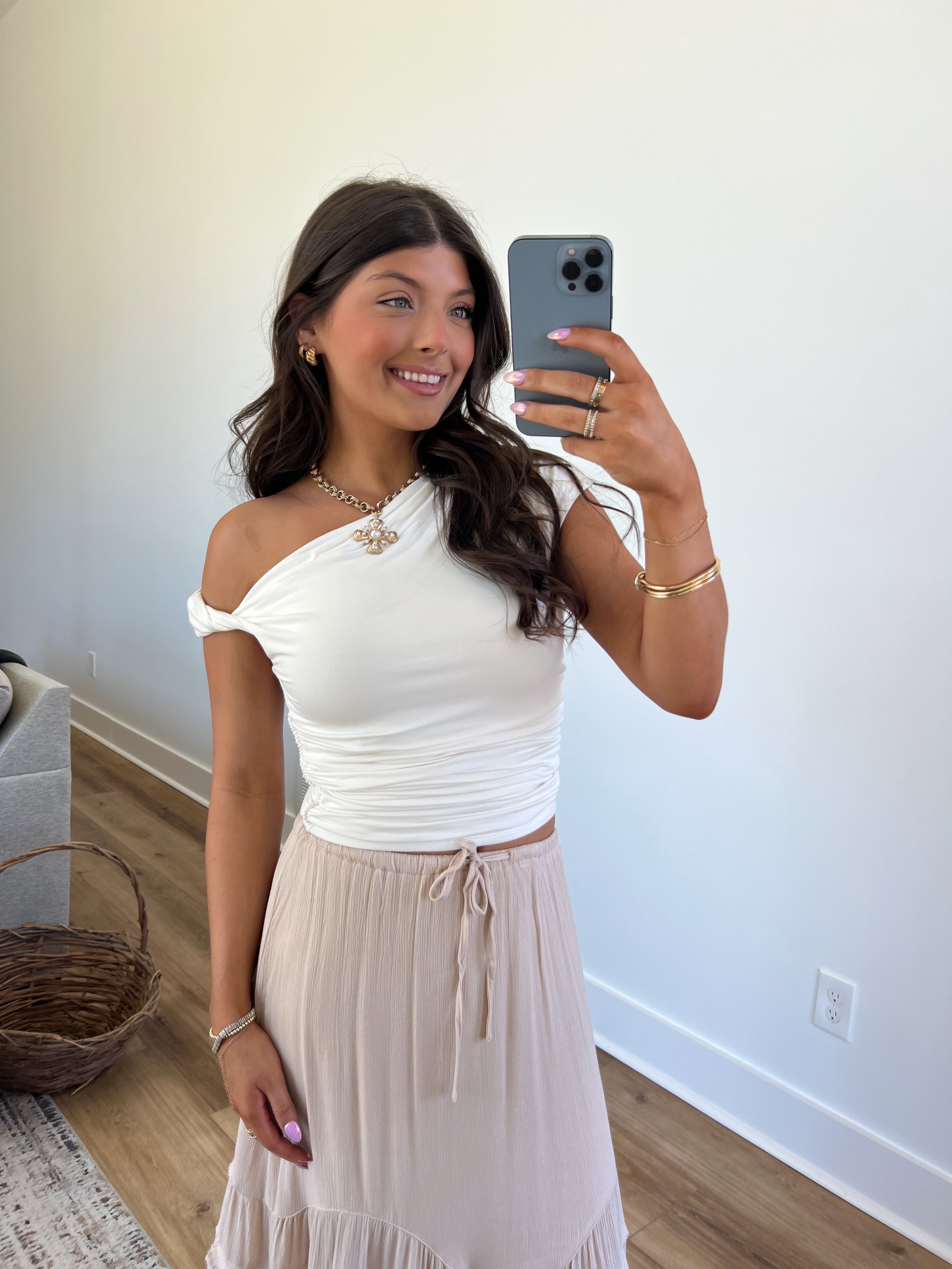 White Elevated Basic Top (Restock)