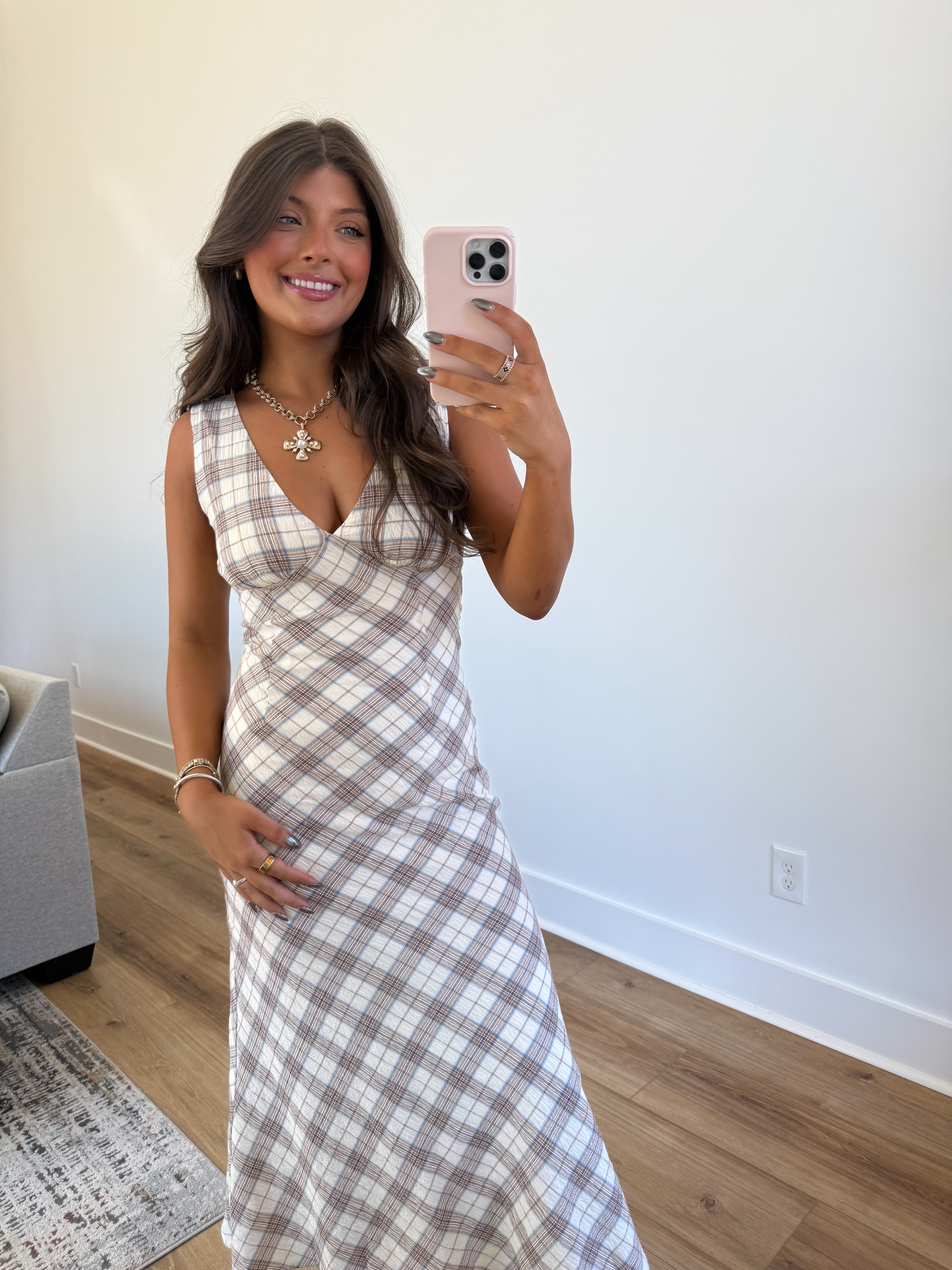 The Heritage Check Dress (Cream)