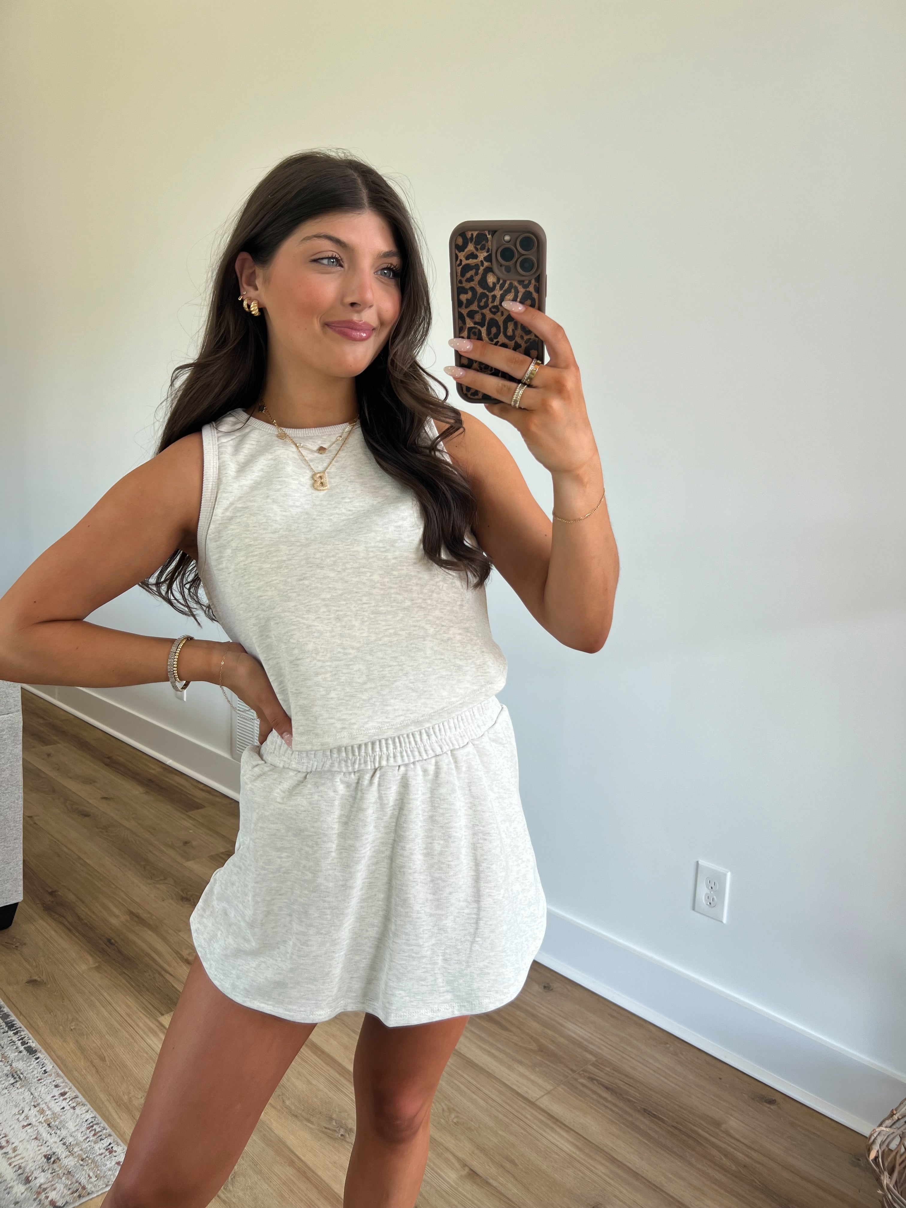 Heather Grey Mckenna Skort Set (Restock)