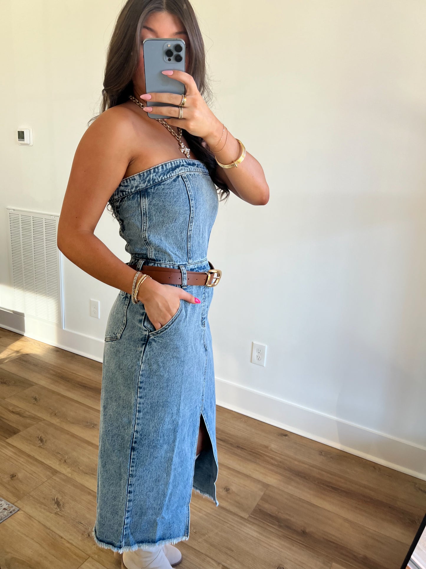 Denim Midi Dress