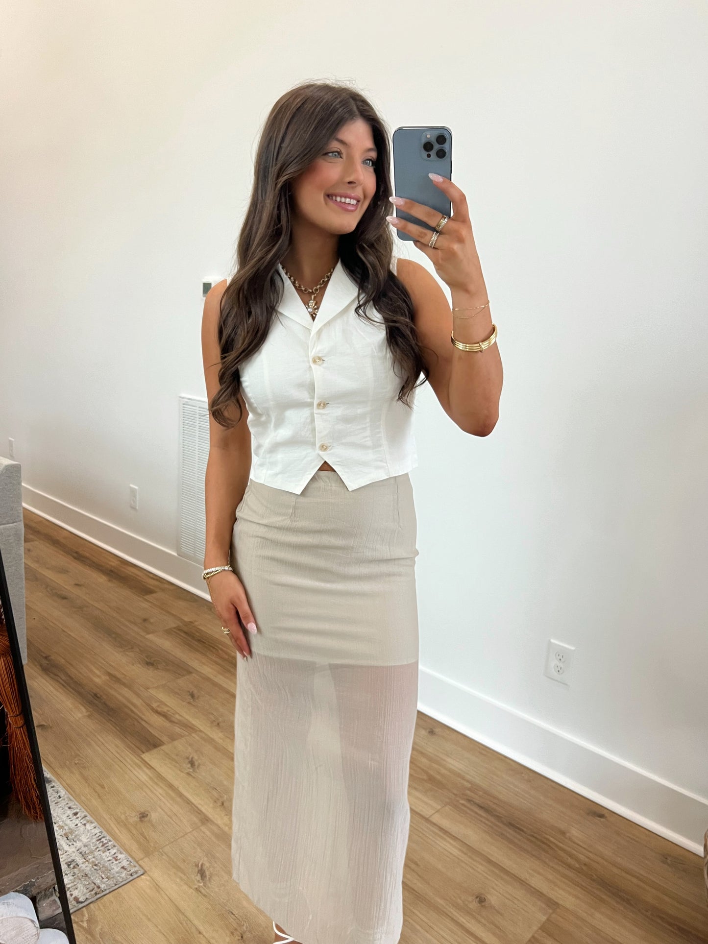 Linen Vest Top