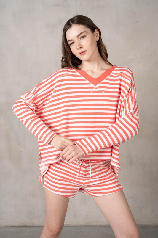 Travel Day Stripe Set (Coral)