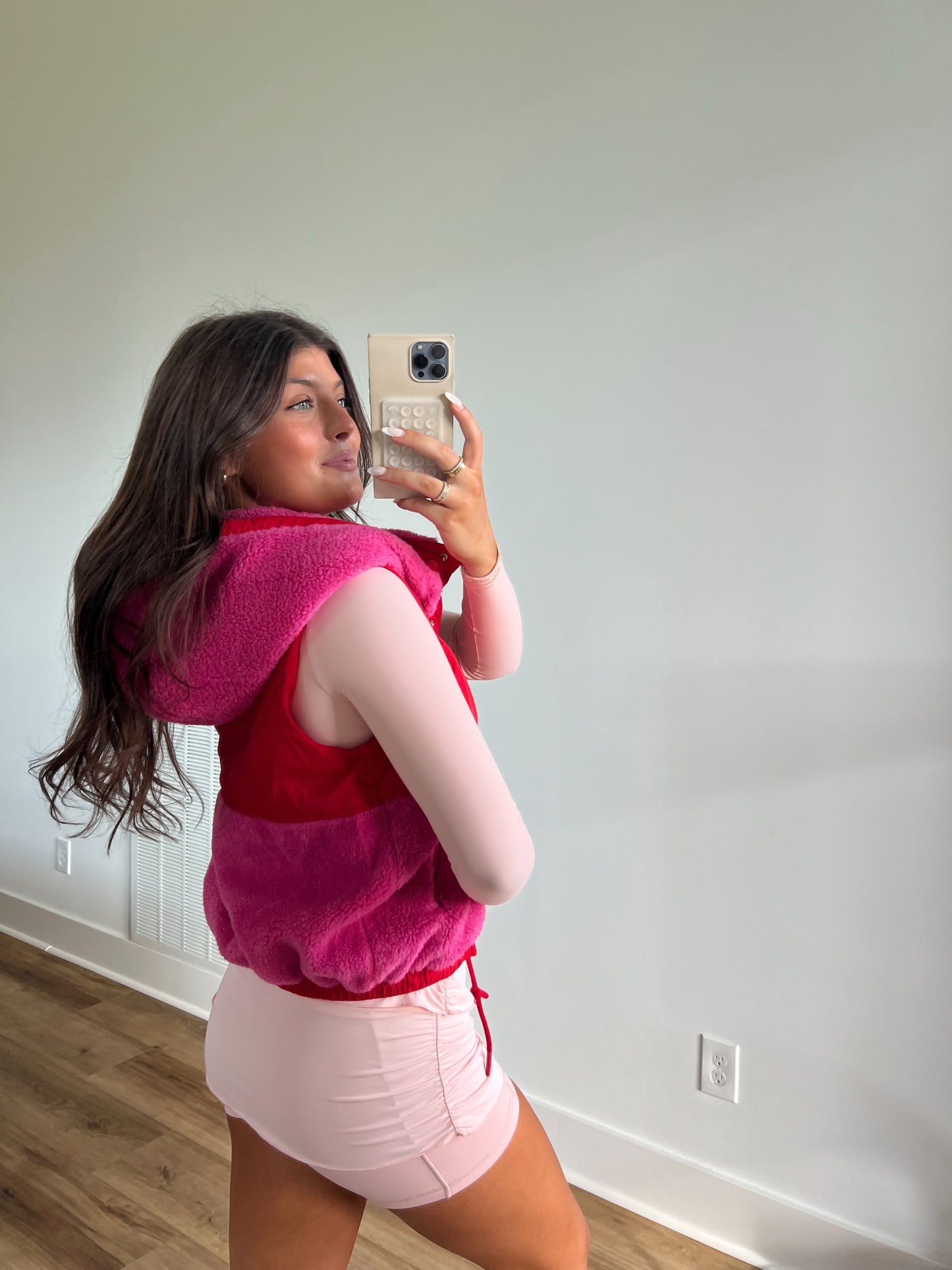 Pink/Red Fleece Vest
