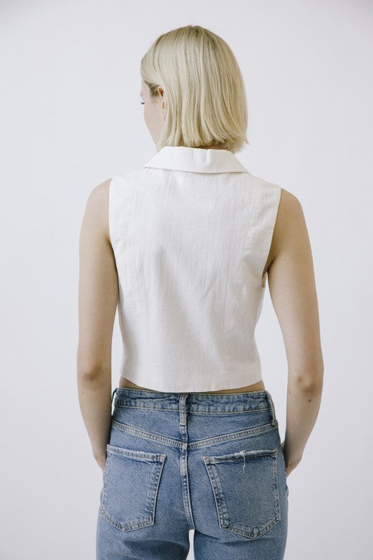 Linen Vest Top