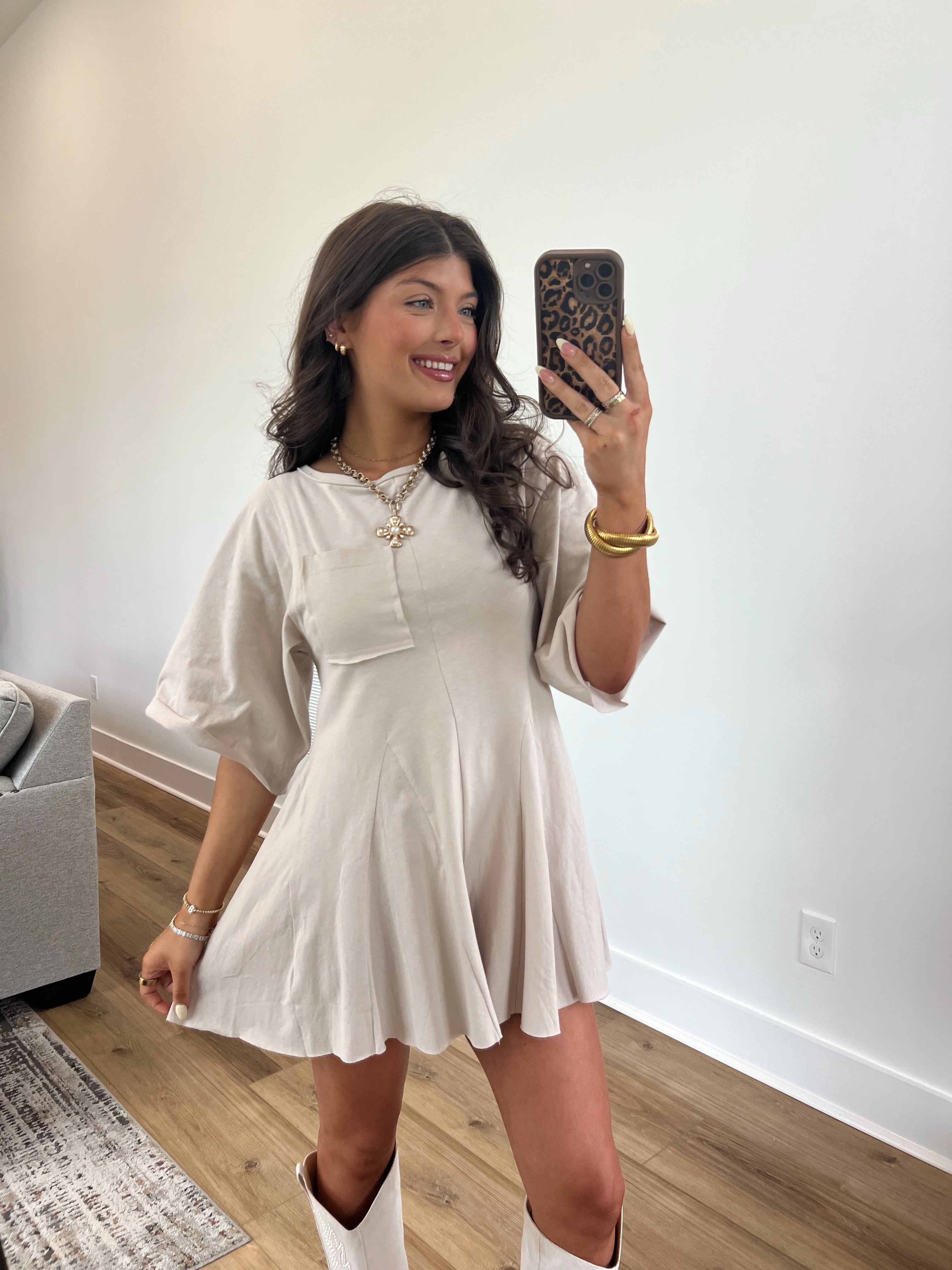 Cinched Waist T-Shirt Romper