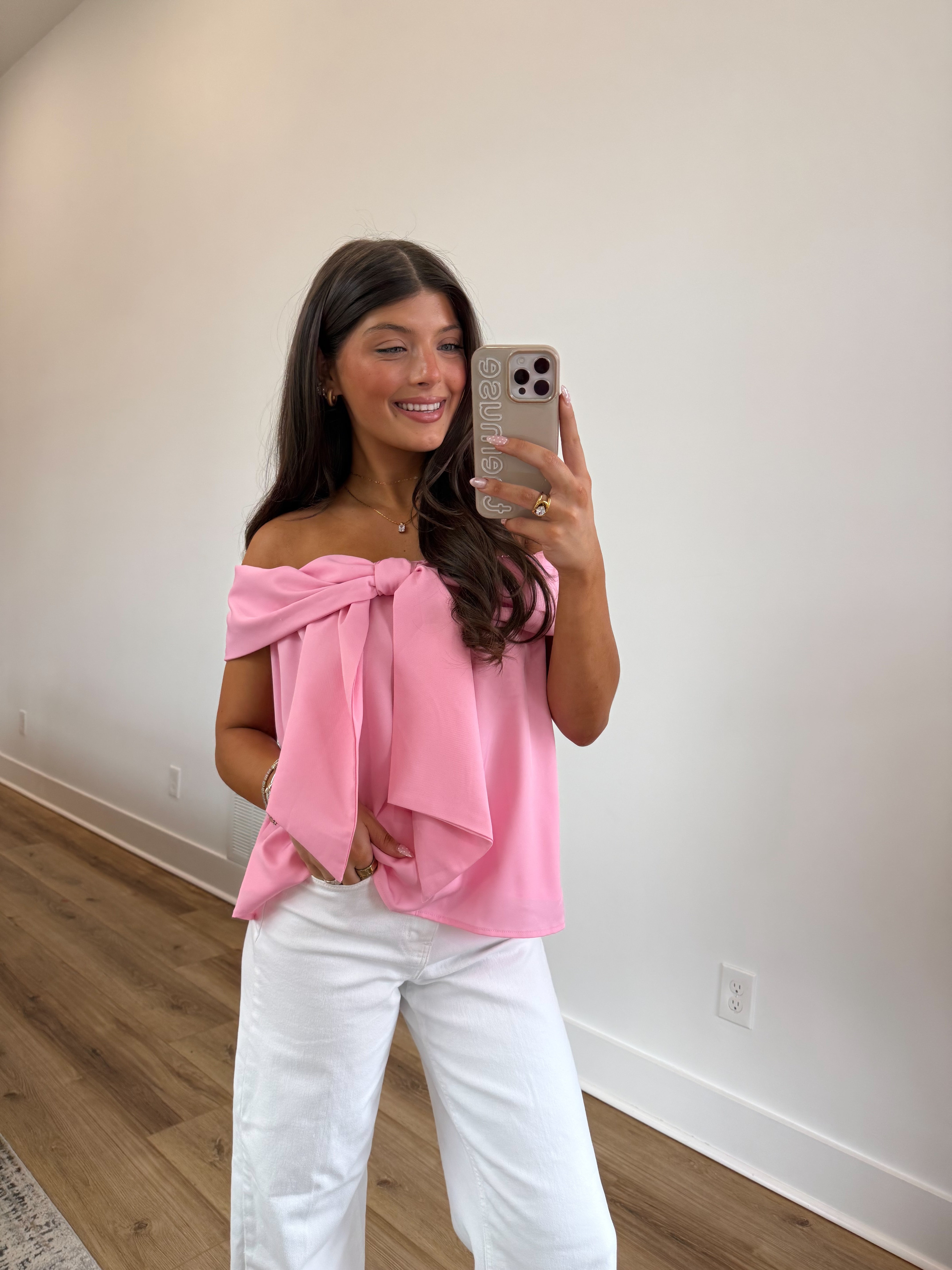 Candy Pink Bow Top – Shop The Muse