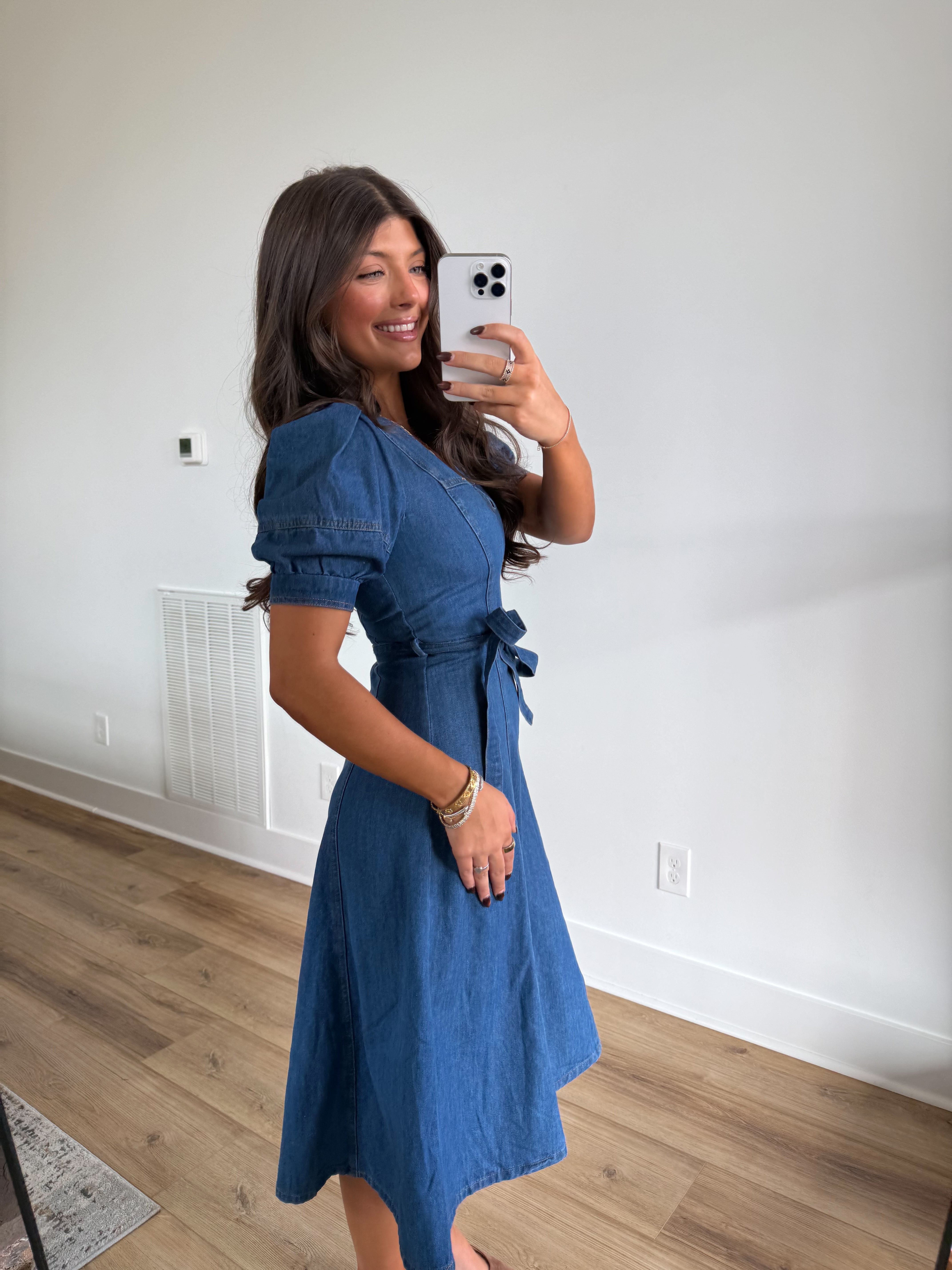 The Sweetheart Denim Midi