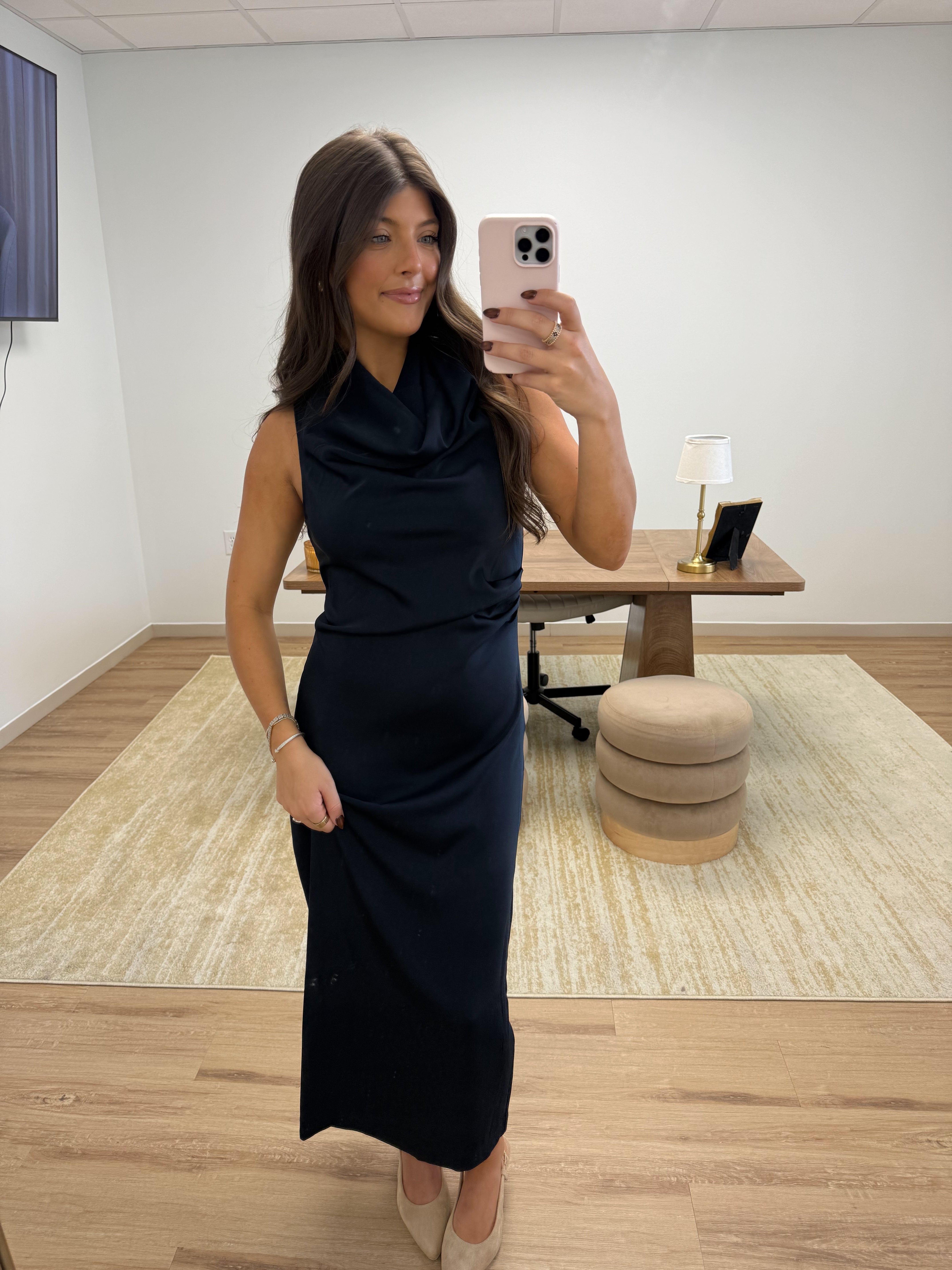 The Amara Dress (Navy)