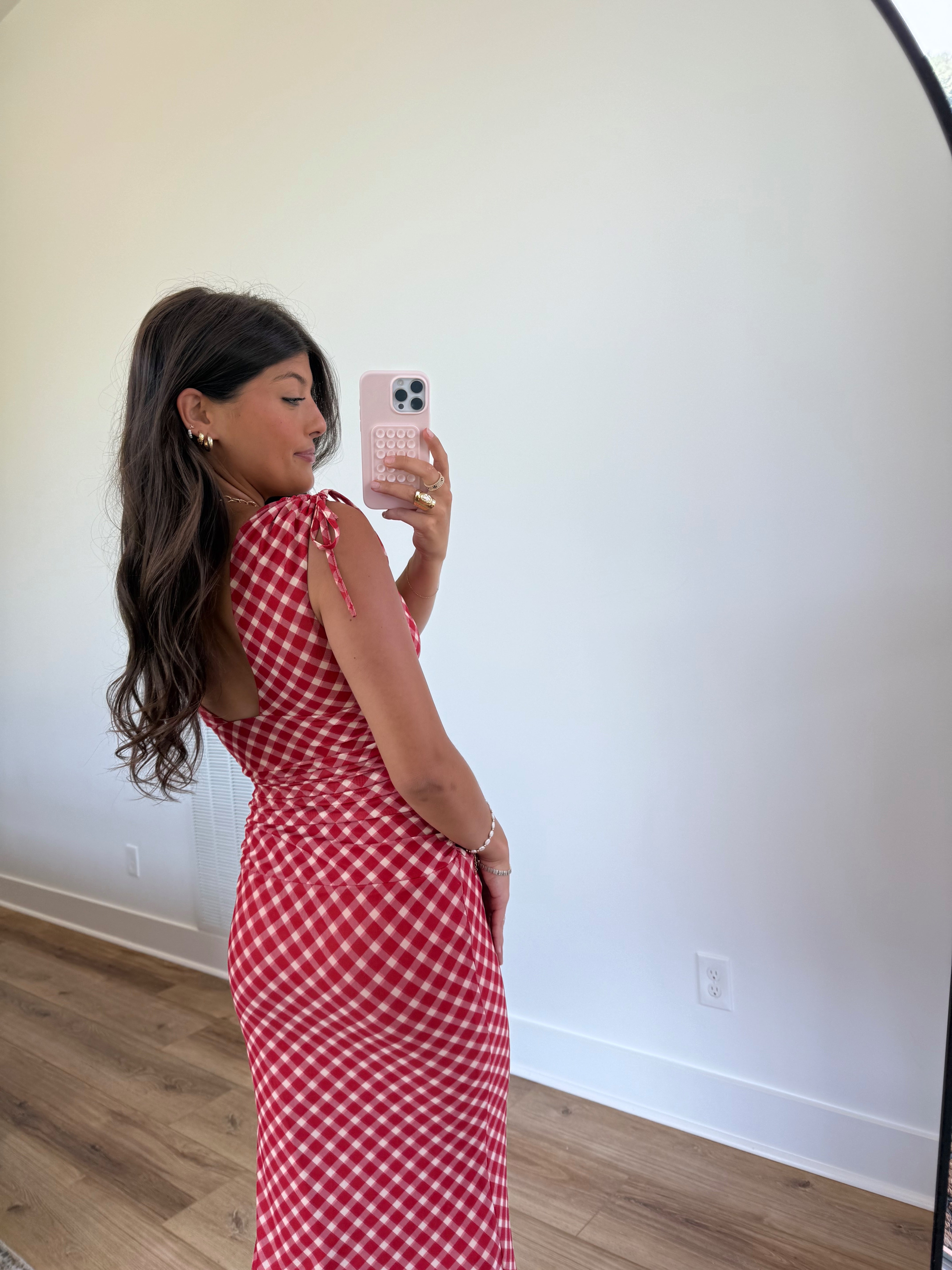 Cherrywood Gingham Midi Dress