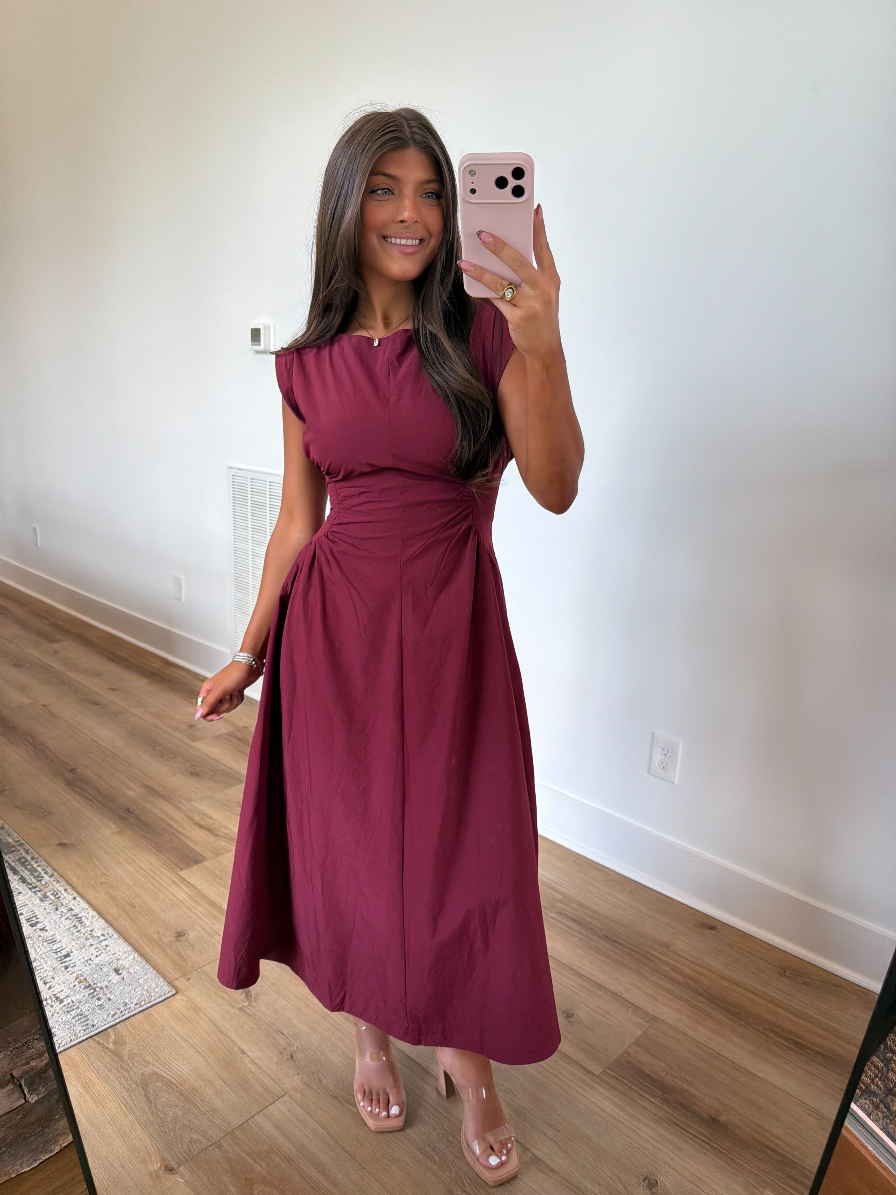 The Timeless Midi (Burgundy)