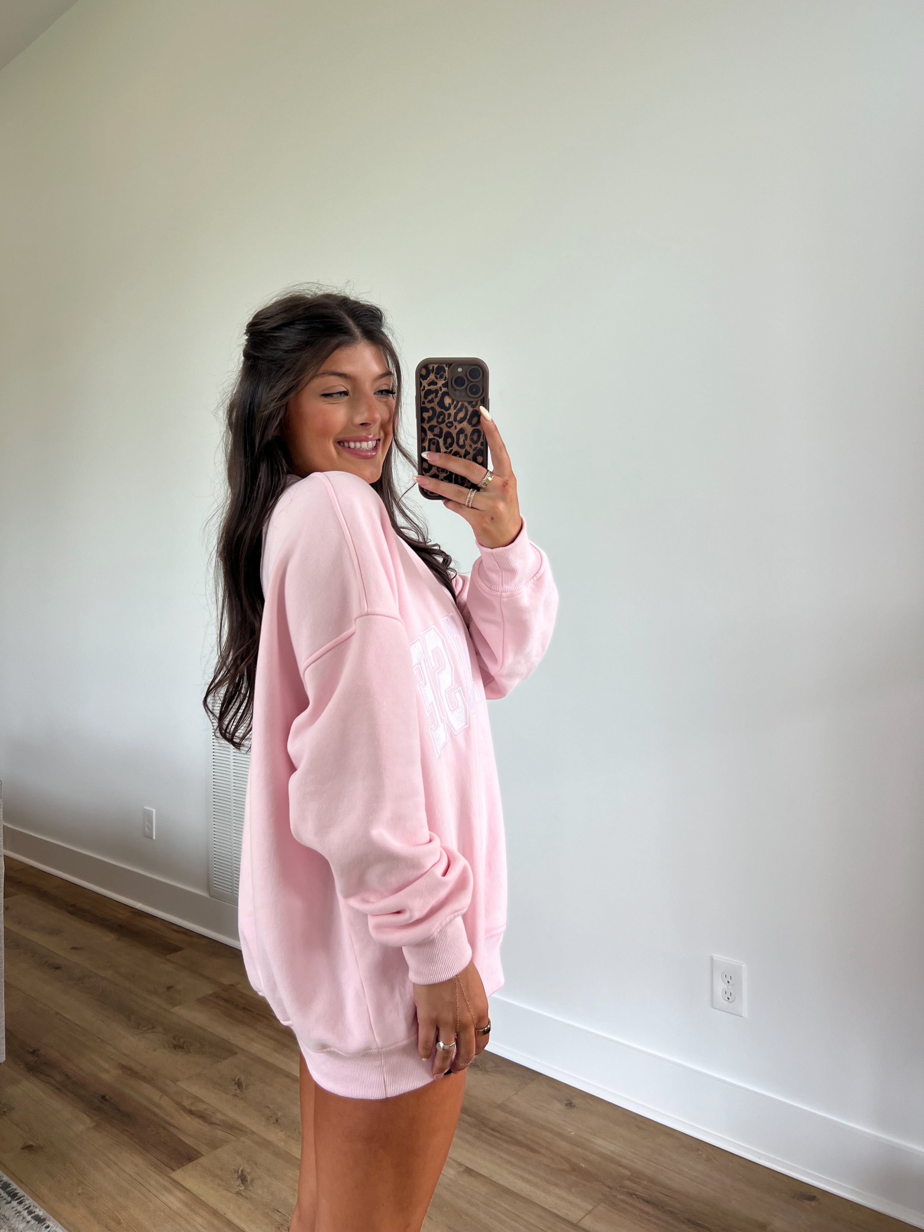 The Muse Varsity Mockneck (Ballet Pink)
